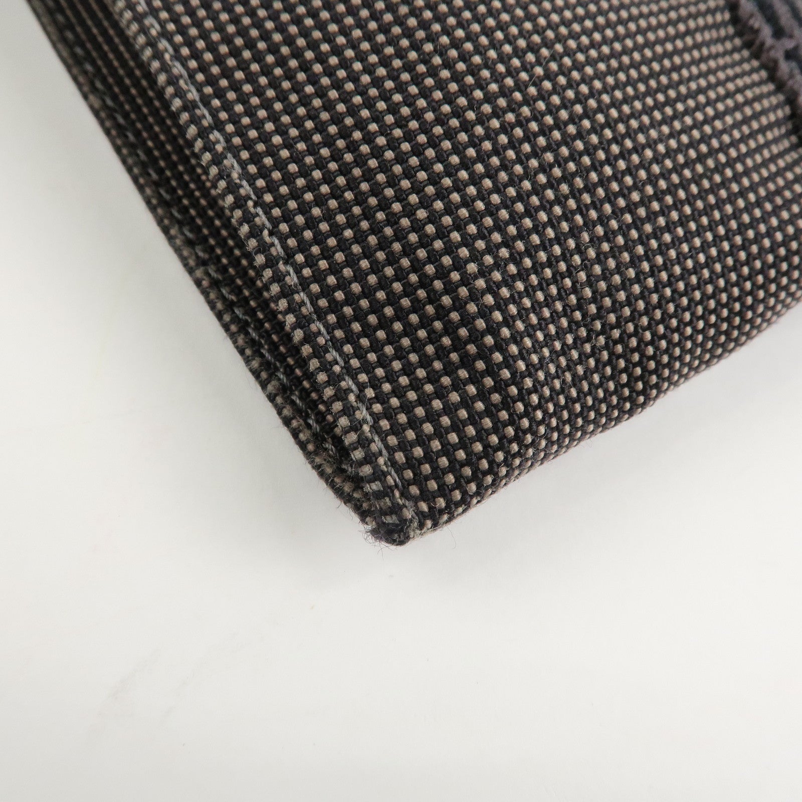 HERMES Her Line Canvas Omenito Shoulder Bag Crossbody Bag Gray Used