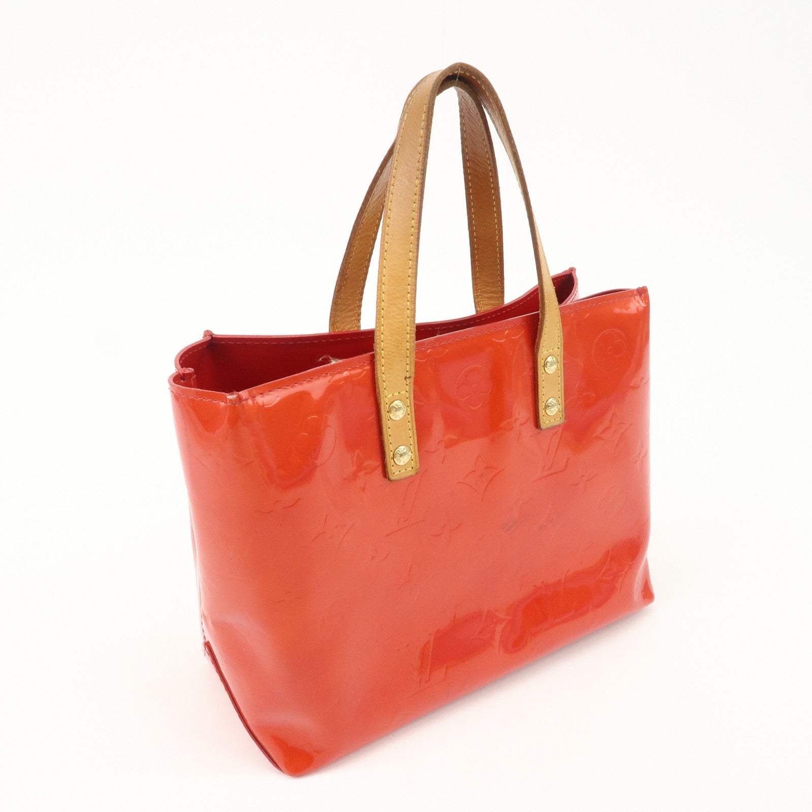 Louis Vuitton Monogram Vernis Lead PM Hand Bag Rouge M91088