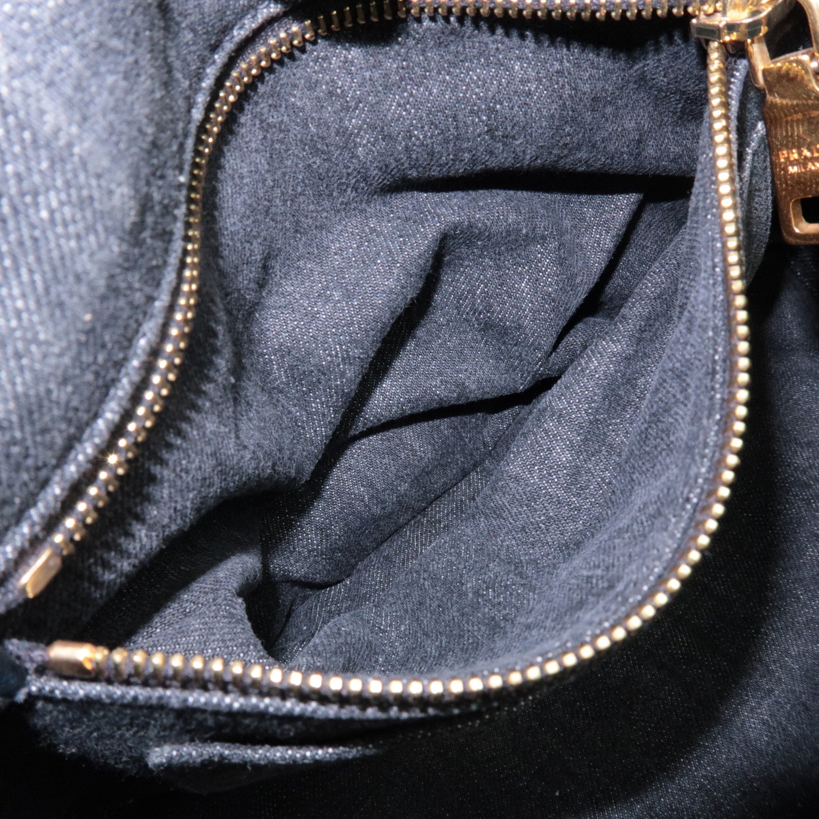 PRADA Canapa Mini 2Way Bag Hand Shoulder Bag Black B2439G