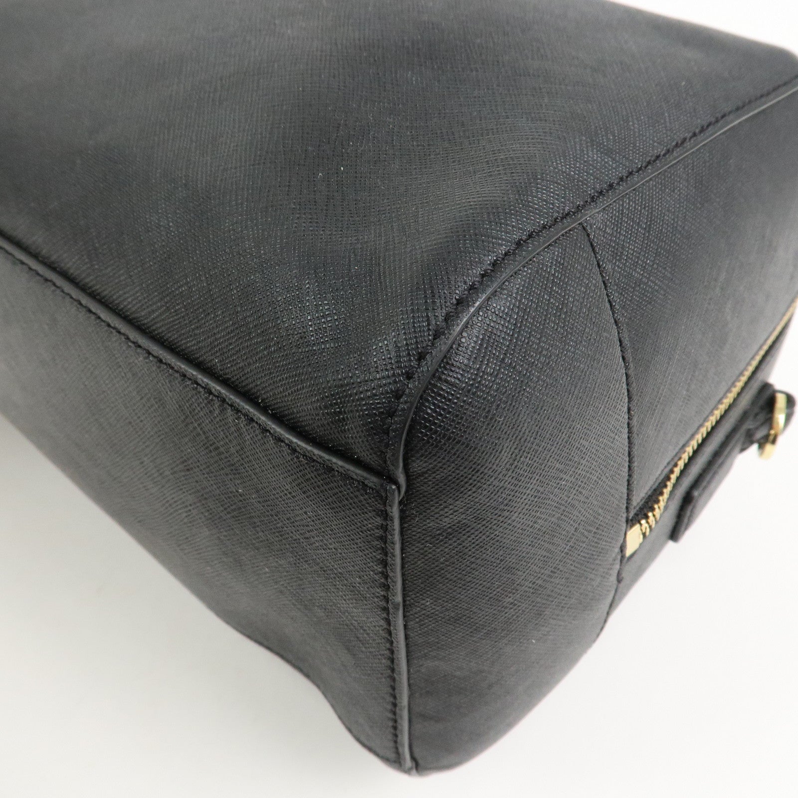 TORY BURCH Logo Leather 2Way Bag Hand Bag Shoulder Bag Black