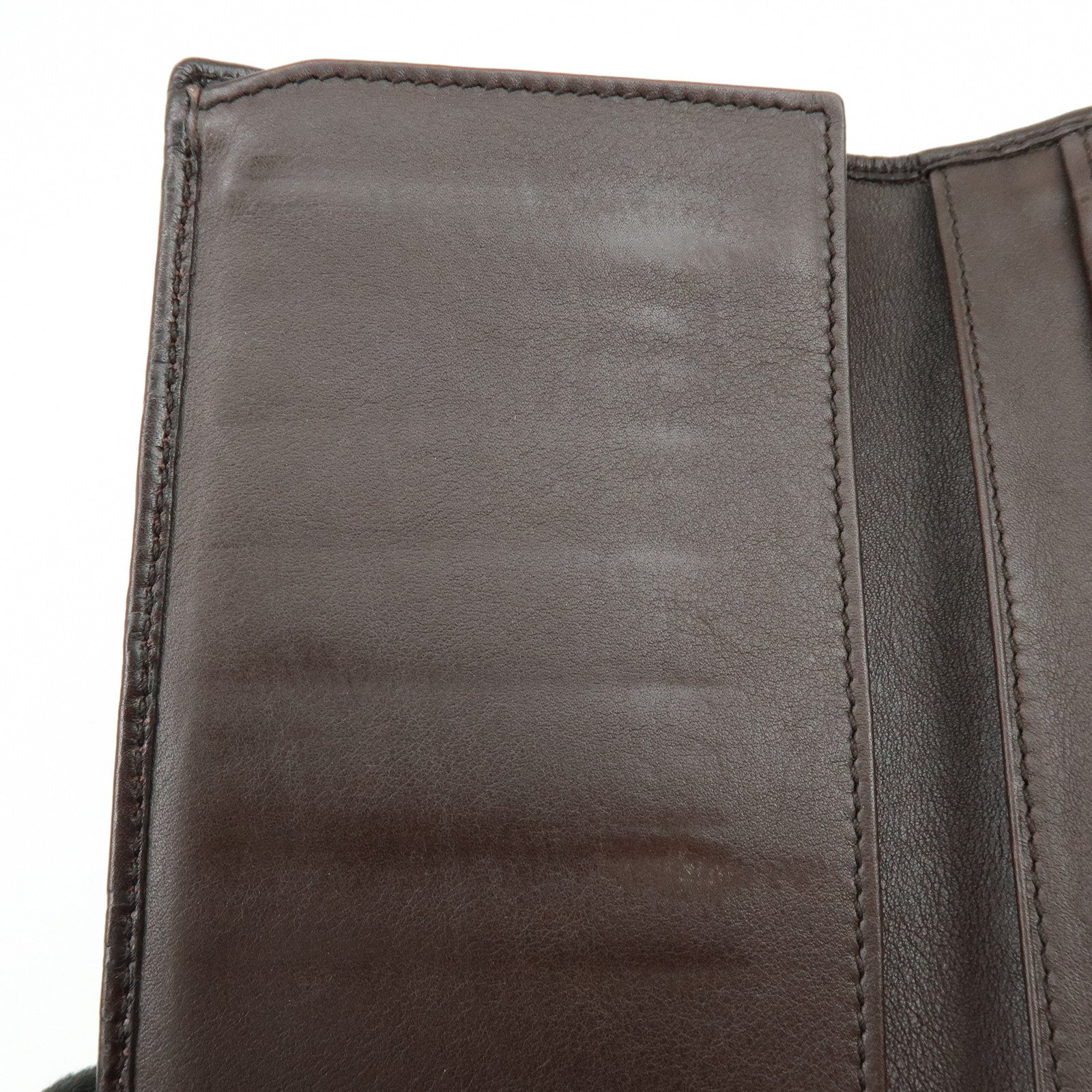 GUCCI Guccissima Leather Long Wallet Dark Brown 112715