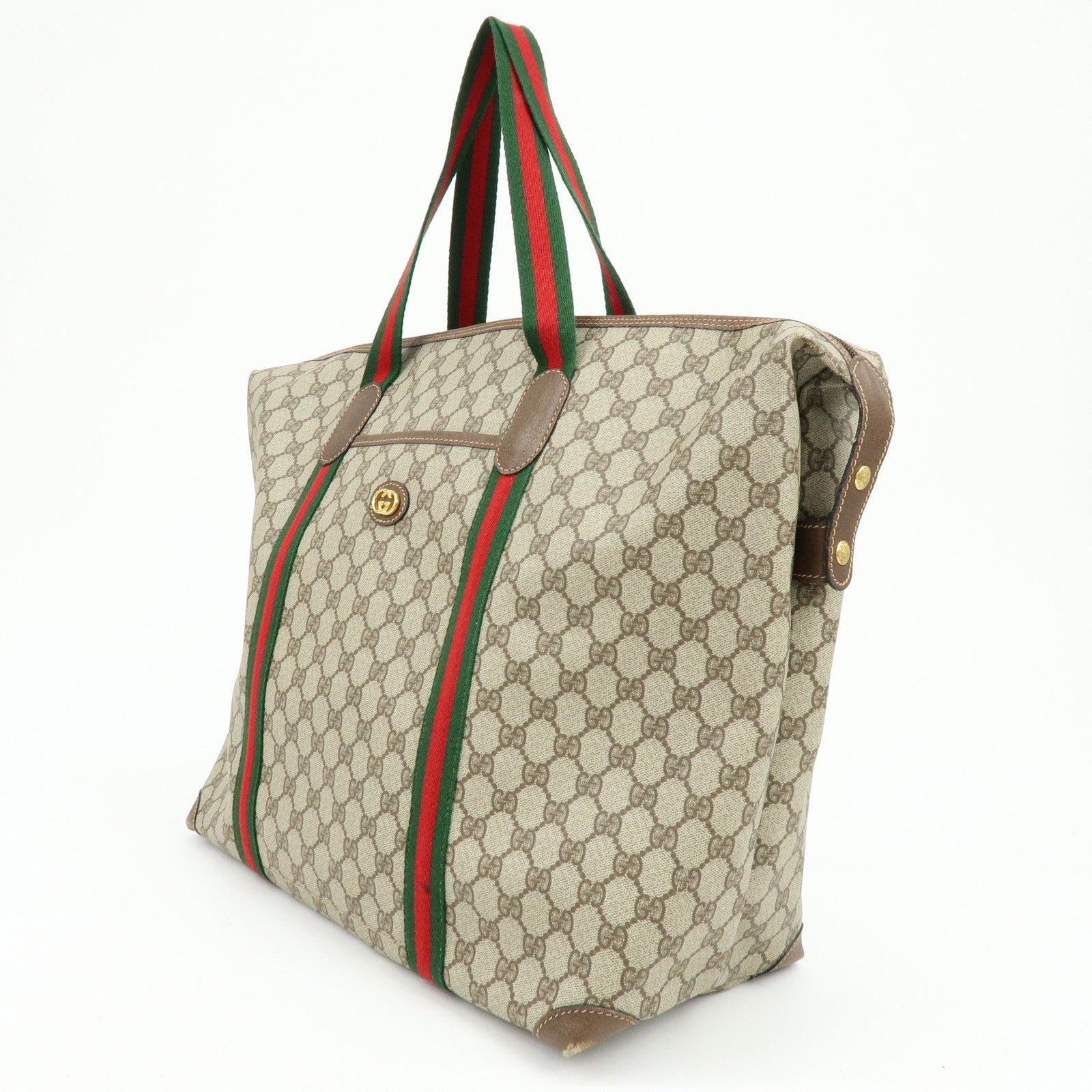 GUCCI Sherry Interlocking G GG Supreme Tote Bag Beige 012・39・6211