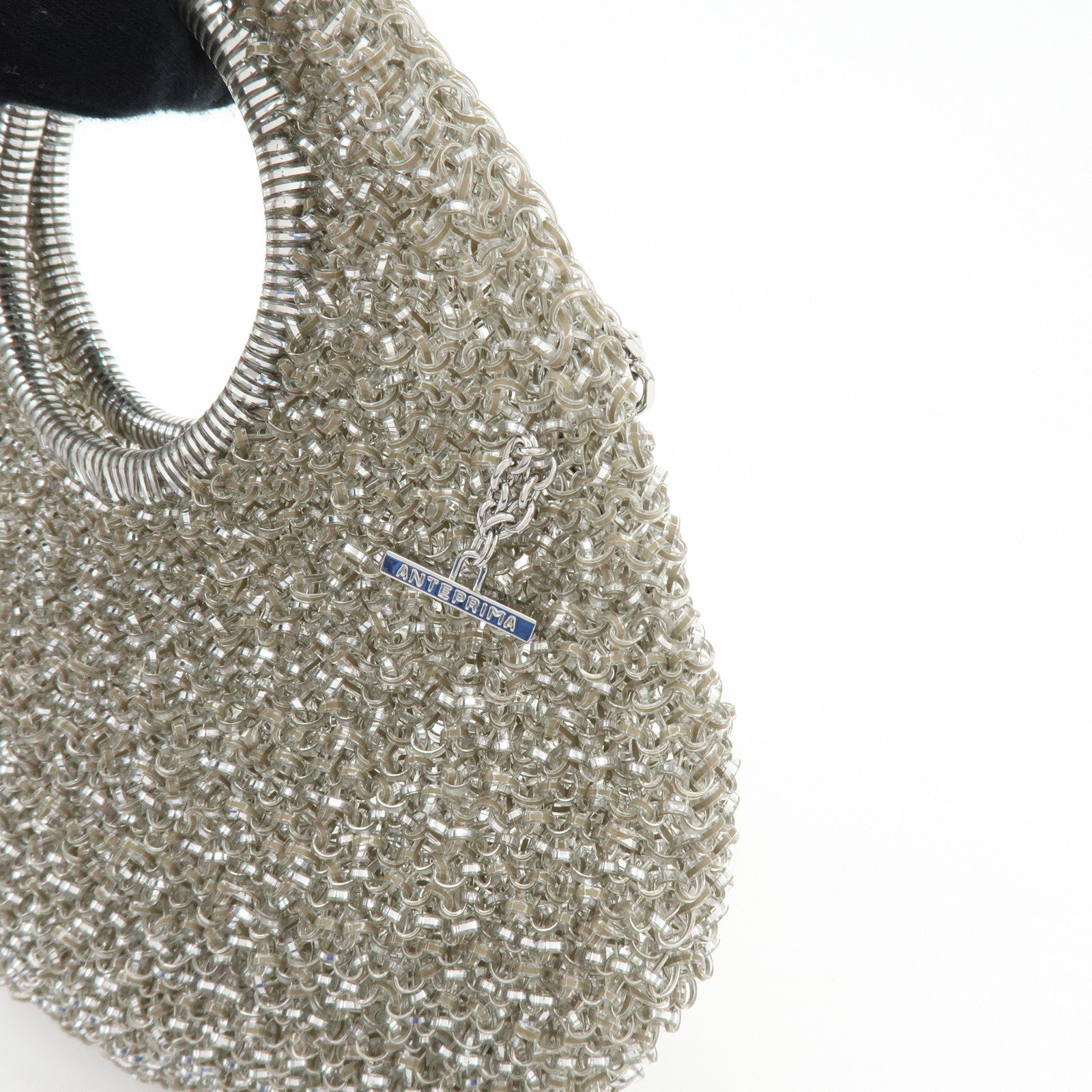 ANTEPRIMA PVC Wire Bag PVC 2Way Bag Hand Bag Shoulder Bag Silver