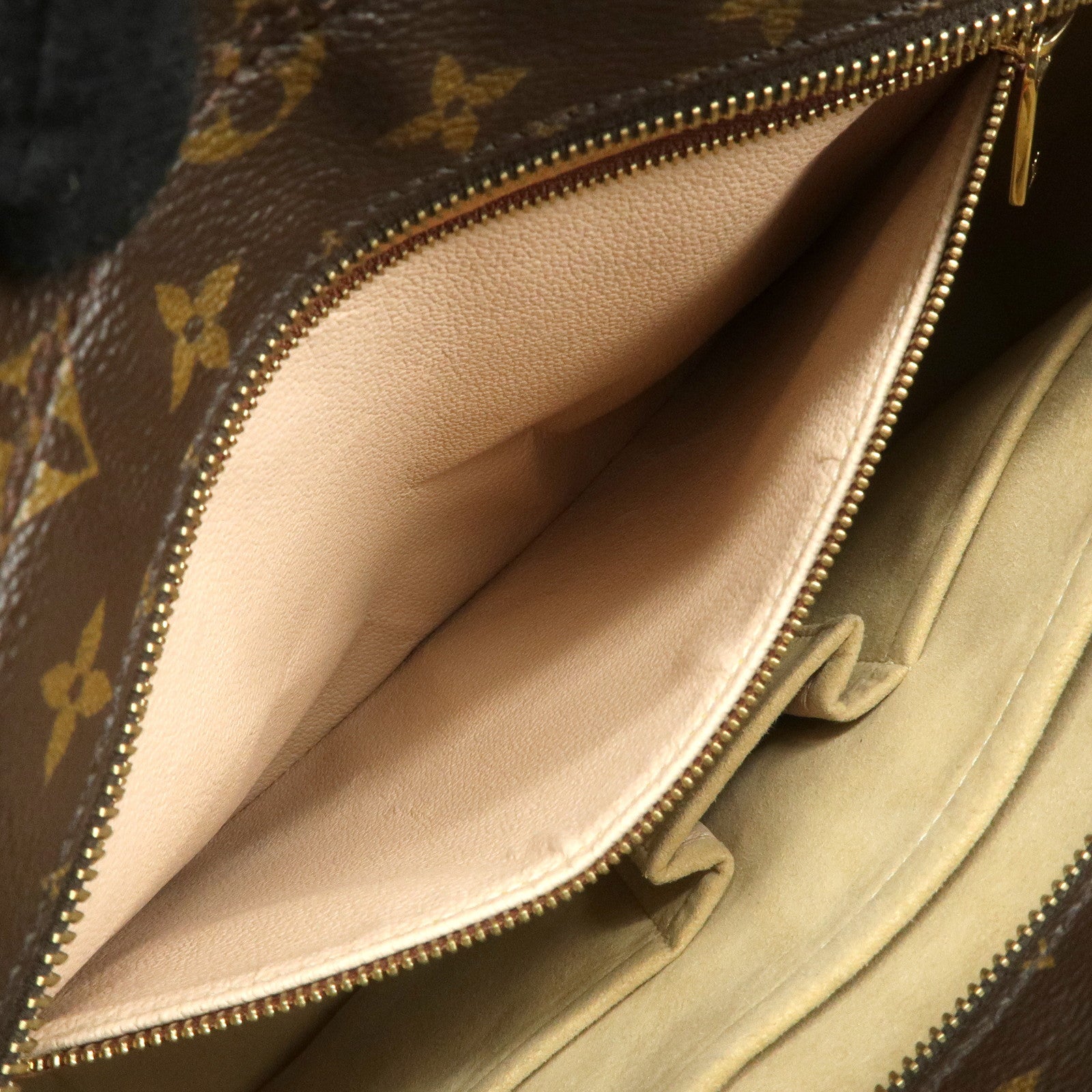 Louis Vuitton Monogram Luco Tote Bag Hand Bag Brown M51155 Used