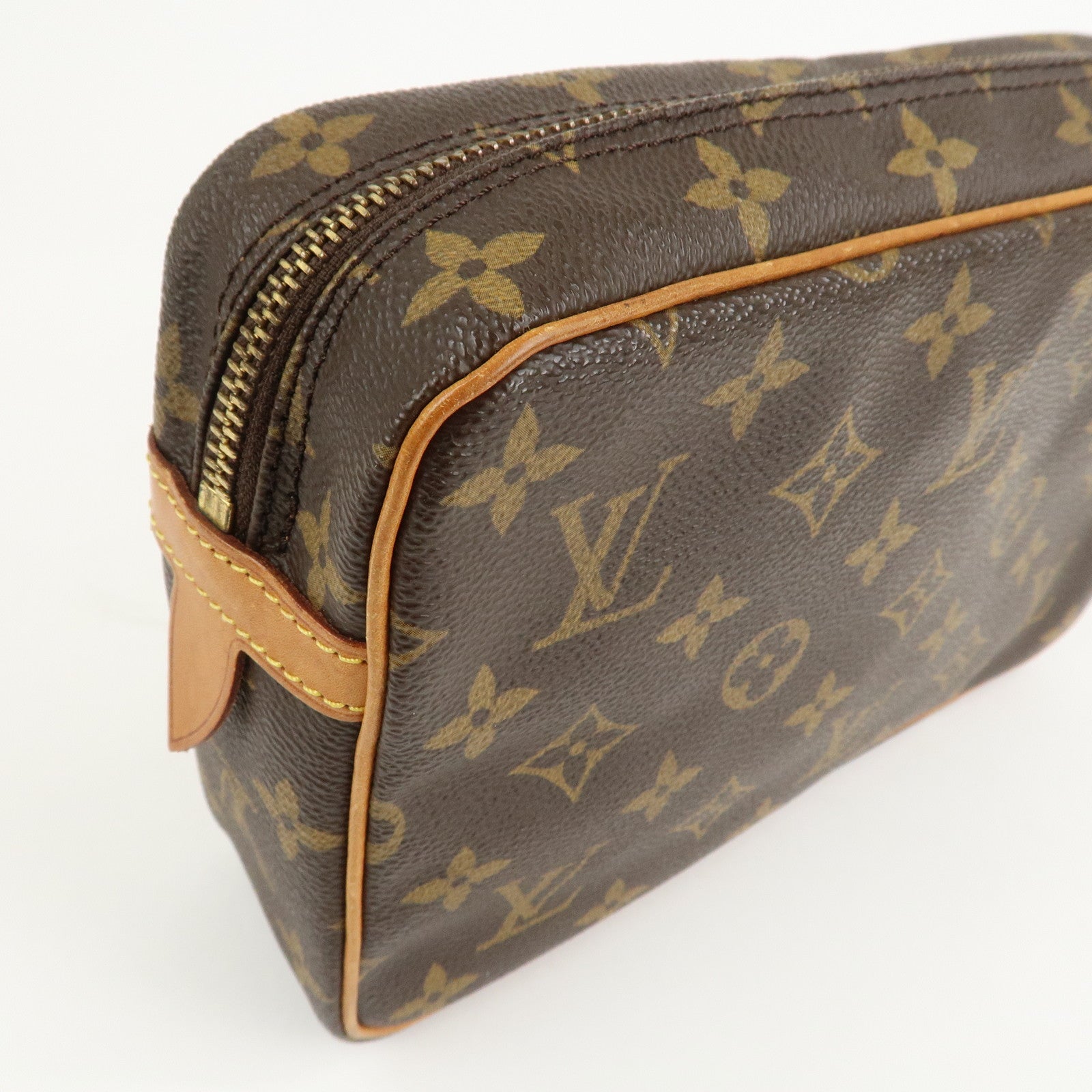 Louis Vuitton Monogram Compiegne 28 Pouch Clutch Bag Brown M51845