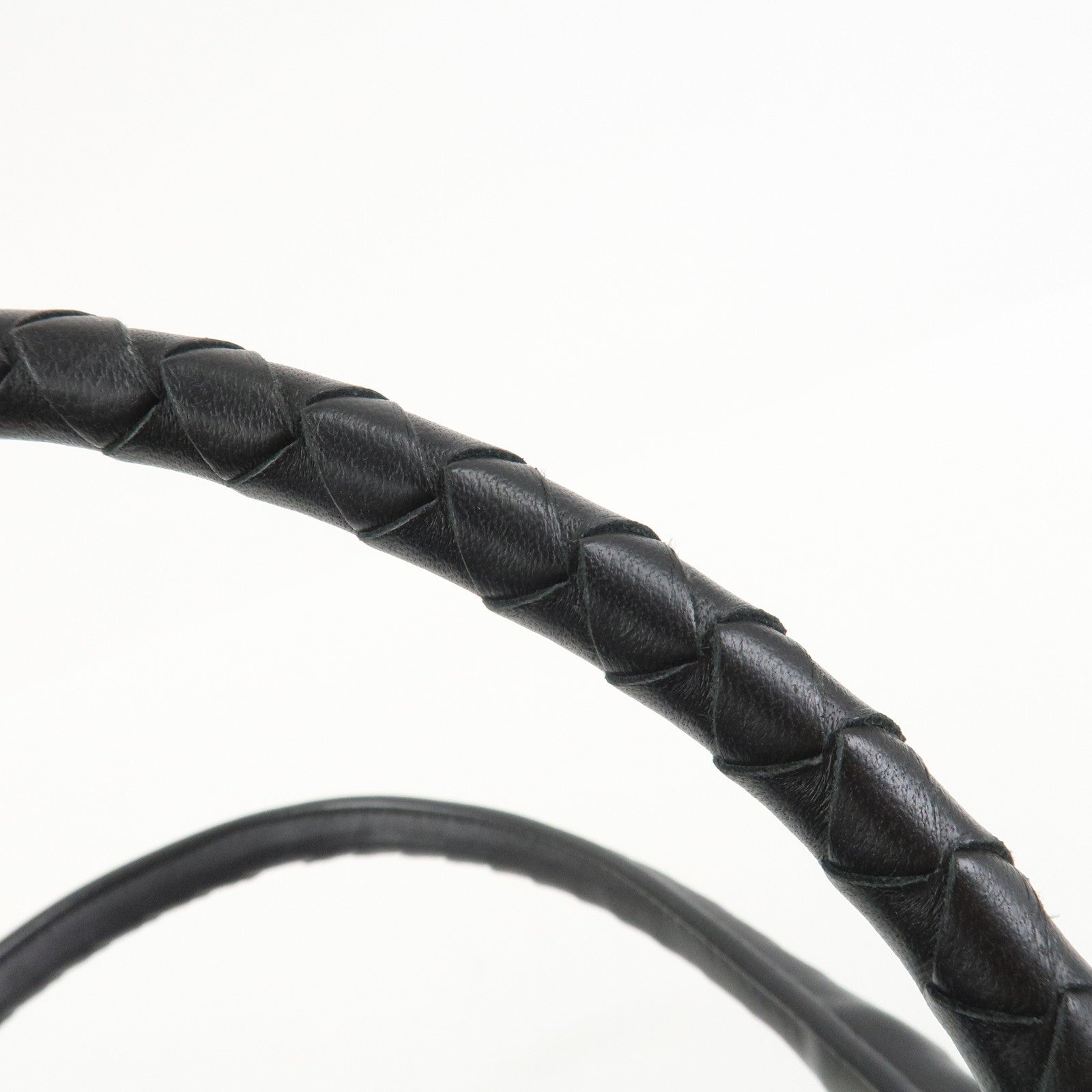 BOTTEGA VENETA Intrecciato Leather Tote Bag Hand Bag Black