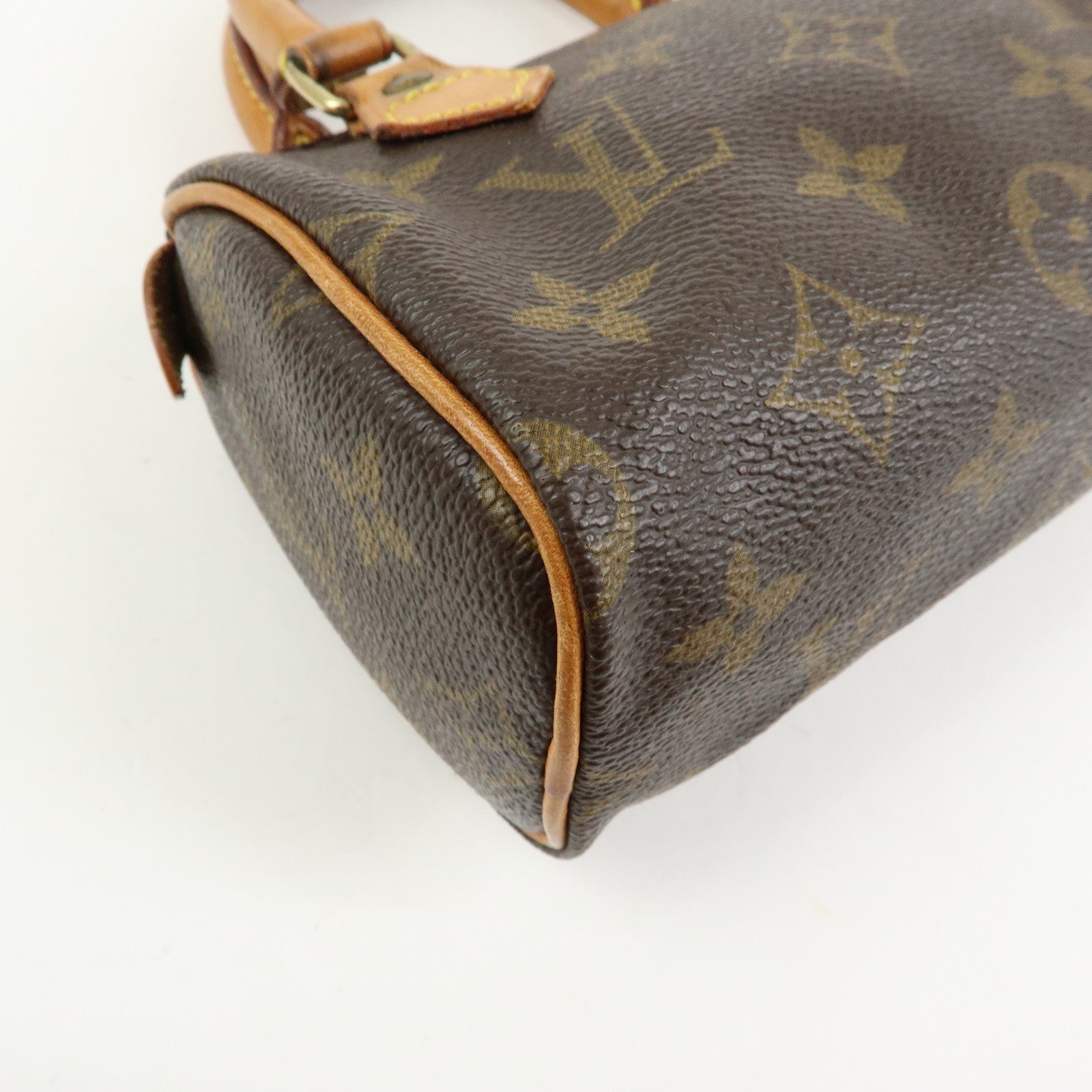 Louis Vuitton Monogram Mini Speedy Hand Bag & Strap Brown M41534