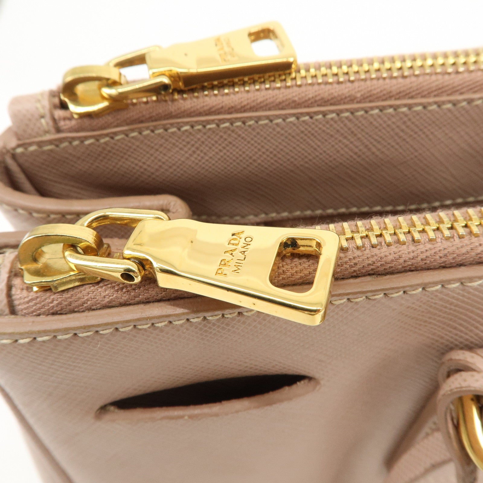 PRADA Triangle Logo Galleria 2Way Bag Shoulder Bag Pink BN2274