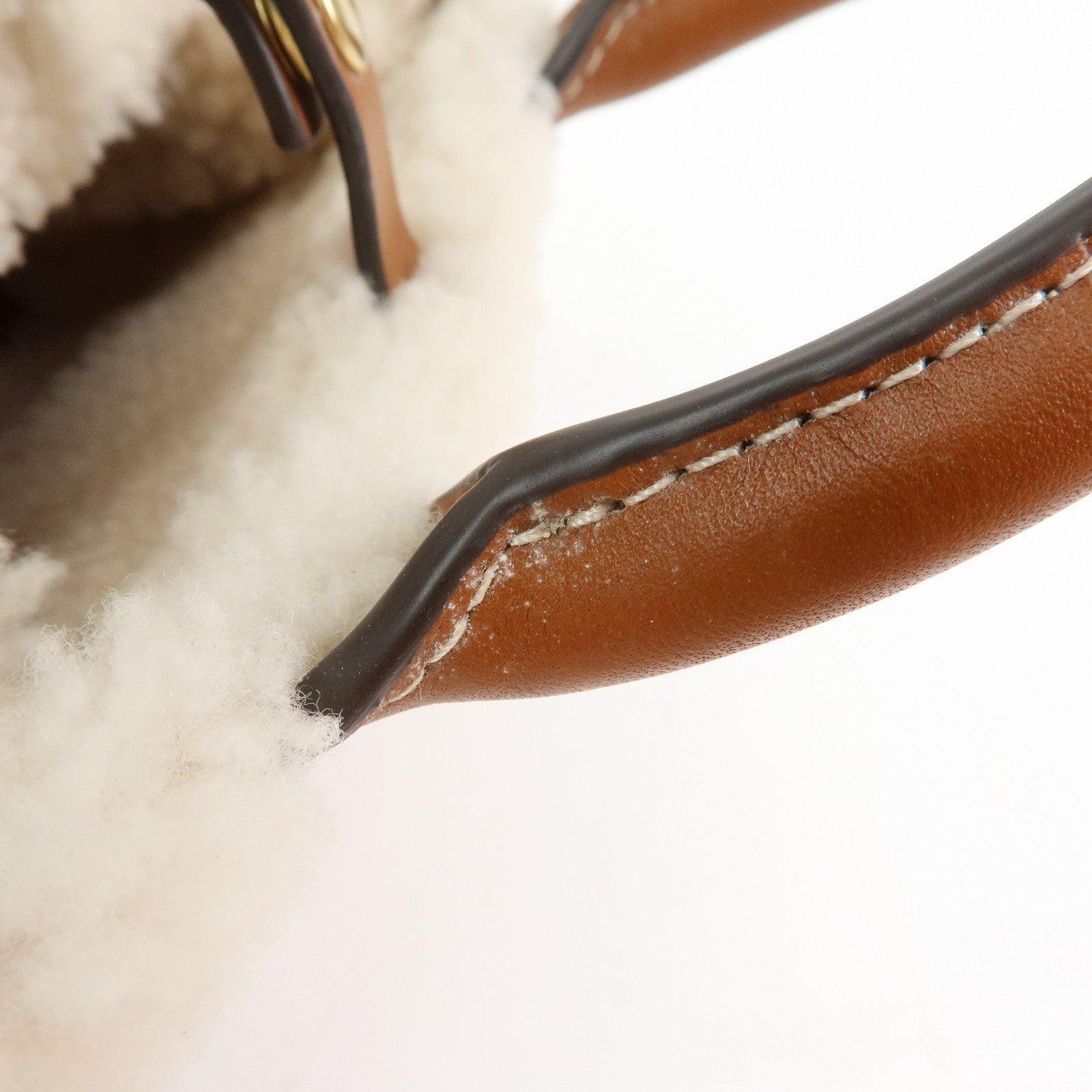 TORY BURCH Double T Ella Mouton Leather 2Way Hand Shoulder Bag