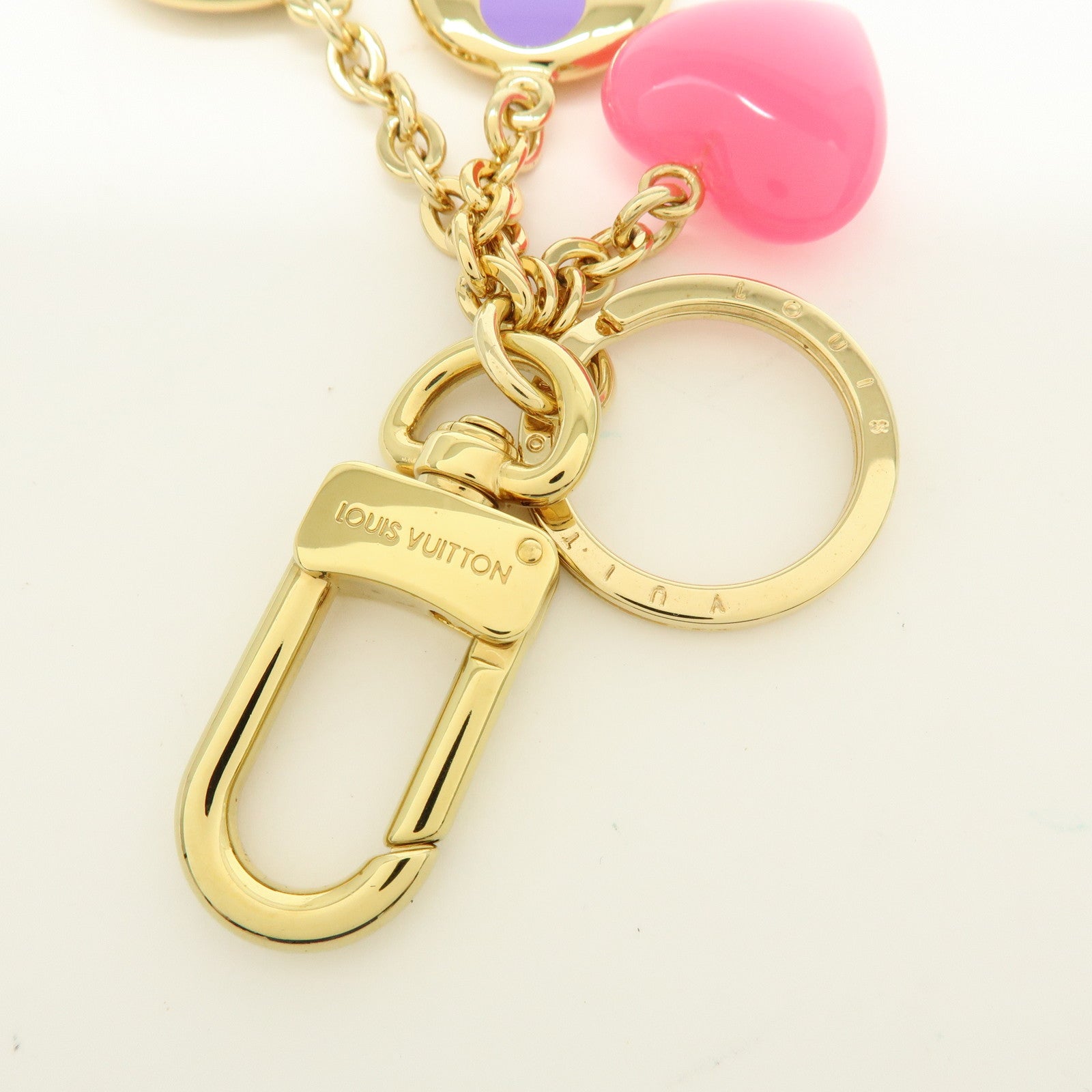 Louis Vuitton Metal Porte Cles LV Enamored Bag Charm Gold M00819