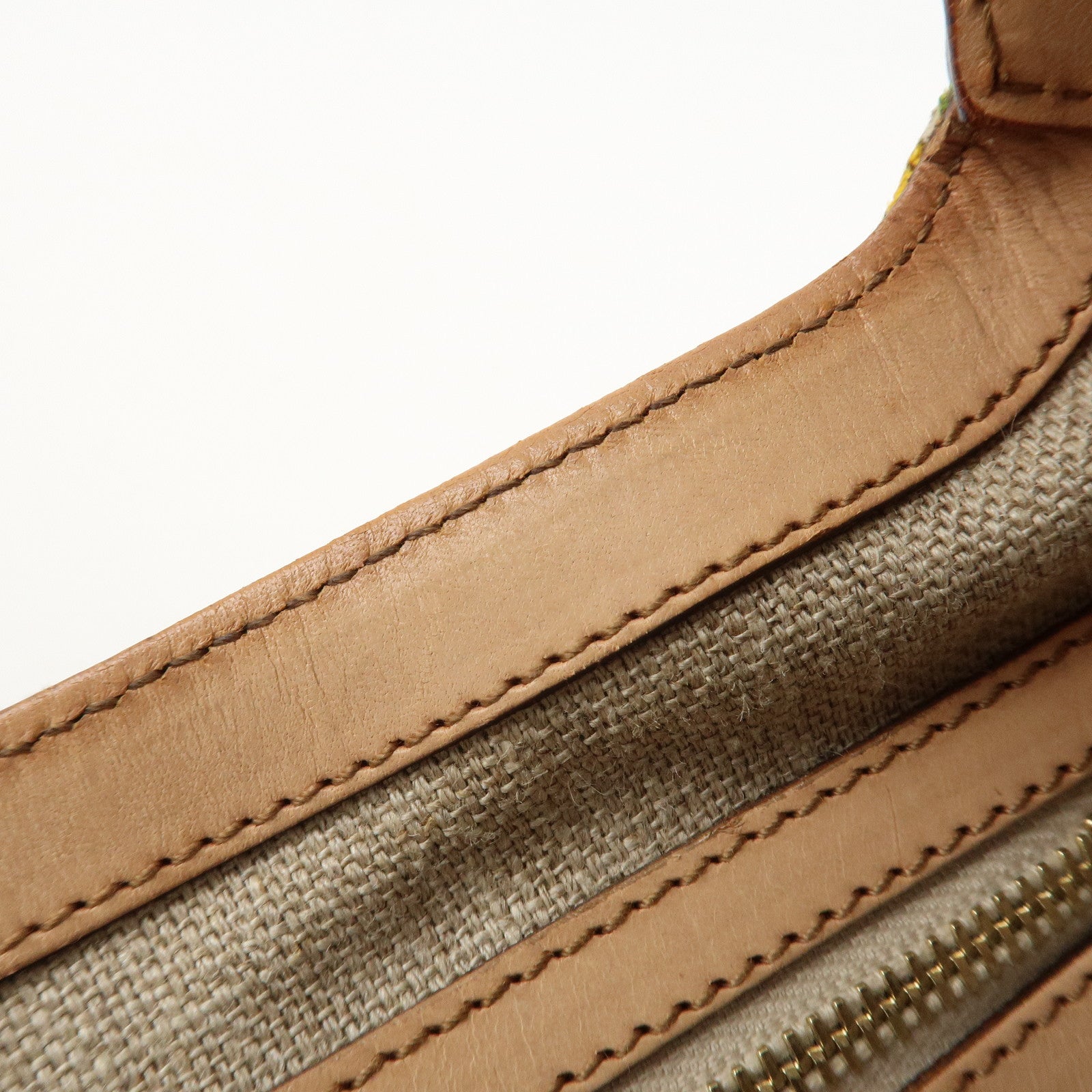 GUCCI New Jackie Flora Canvas Leather Shoulder Bag Multicolor Used