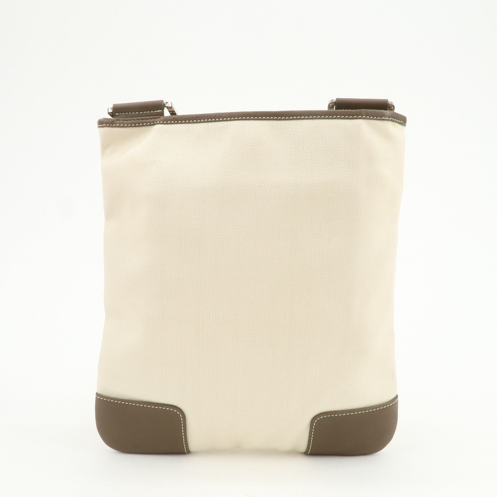 LOEWE Anagram Canvas Leather Shoulder Bag Crossbody Bag Beige