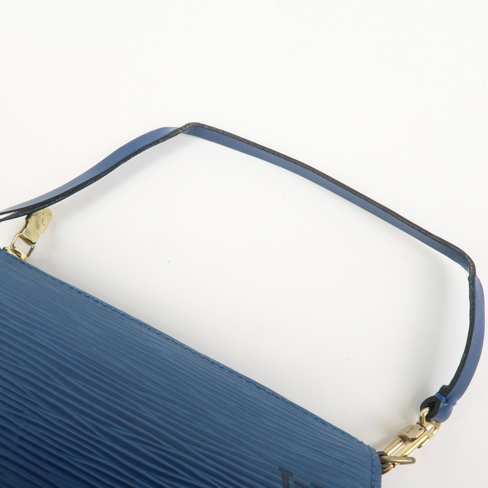 Louis Vuitton Epi Set of 3 Leather Soufflot Pouch Blue Kenya Brown