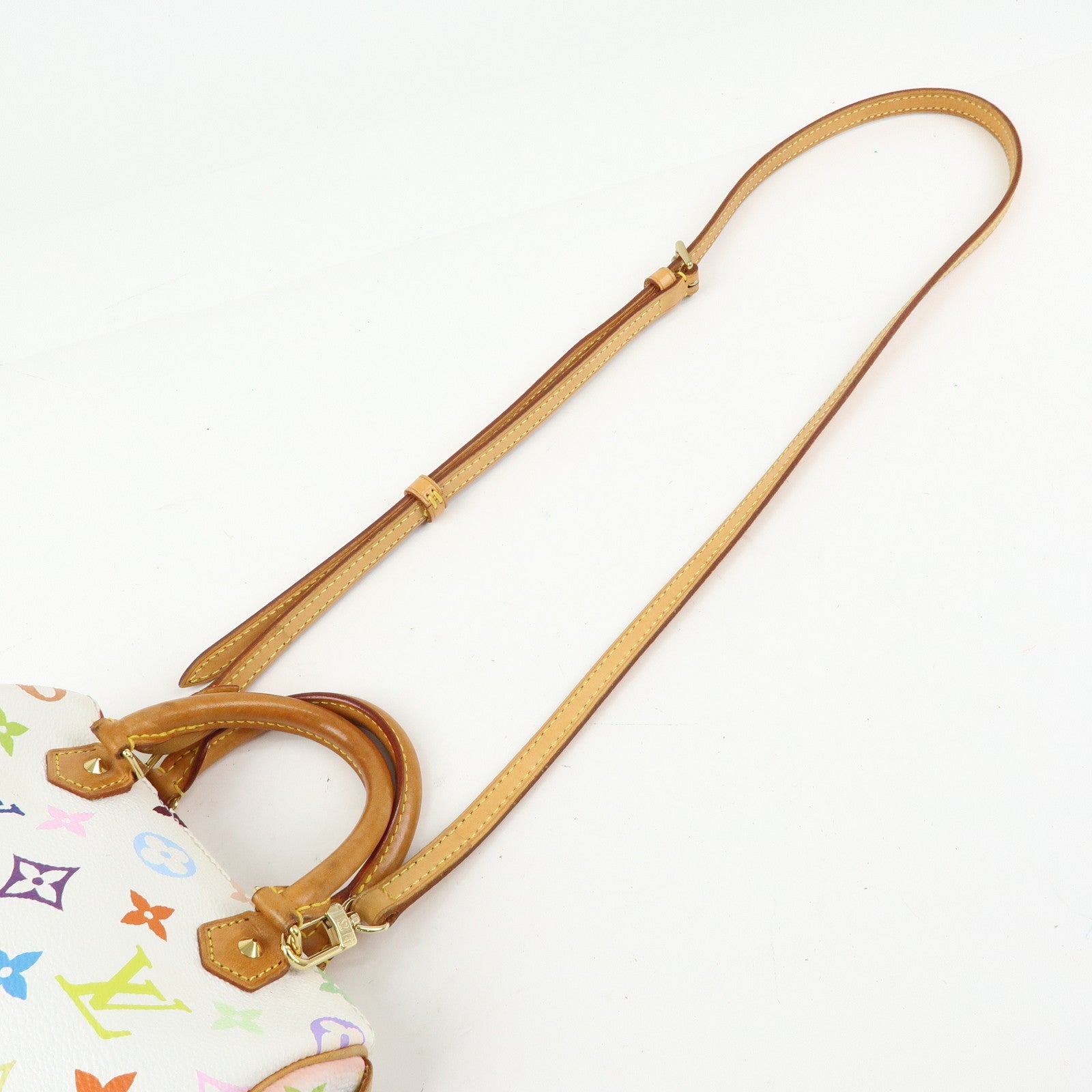 Louis Vuitton Monogram Multicolor Mini Speedy Hand Bag Blanc M92645