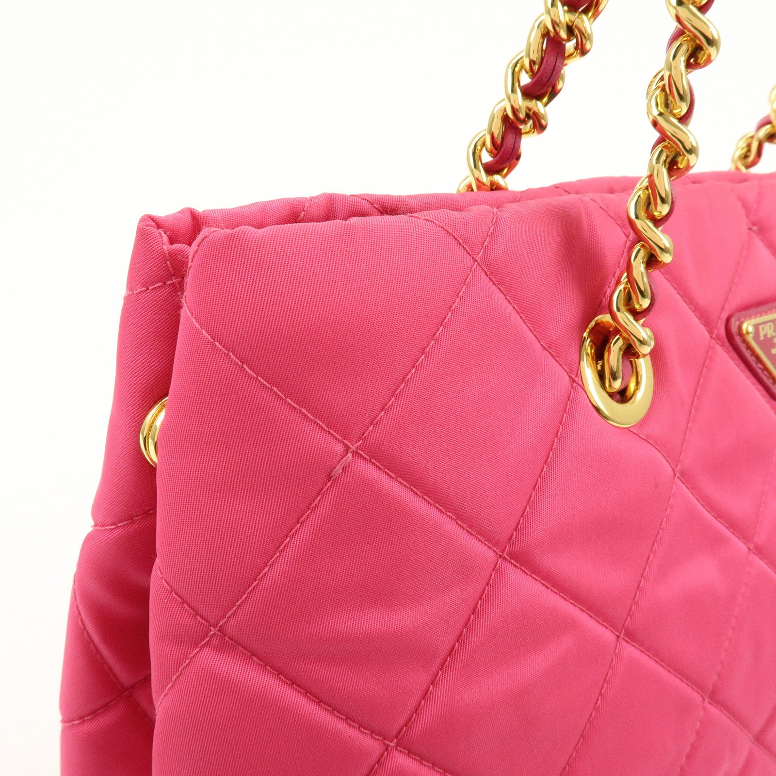 PRADA Triangle Logo Nylon 2Way Hand Bag Shoulder Bag Pink BN2740