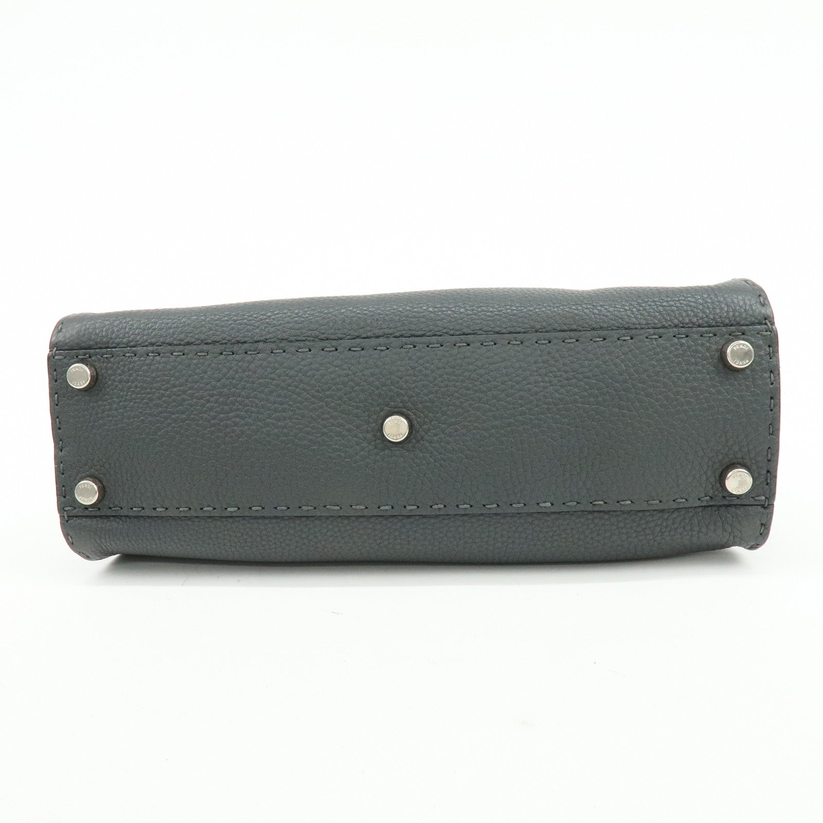 FENDI Selleria Peekaboo Calf Leather 2Way Shoulder Hand Bag 8BN226