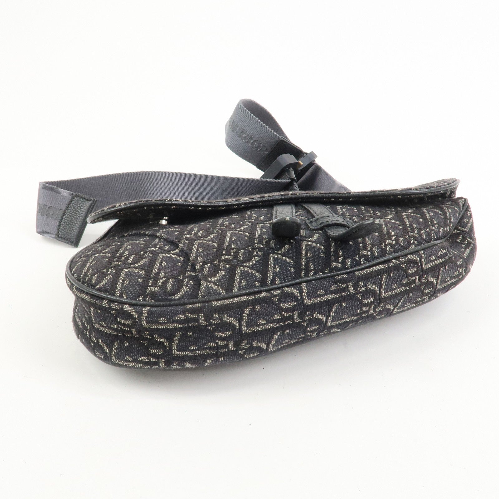 Christian Dior Oblique Saddle Jacquard Canvas Leather Waist Bag