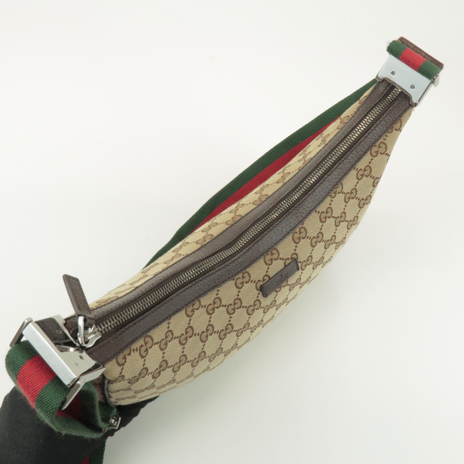 GUCCI Sherry GG Canvas Leather Shoulder Bag Body Bag Beige 122790