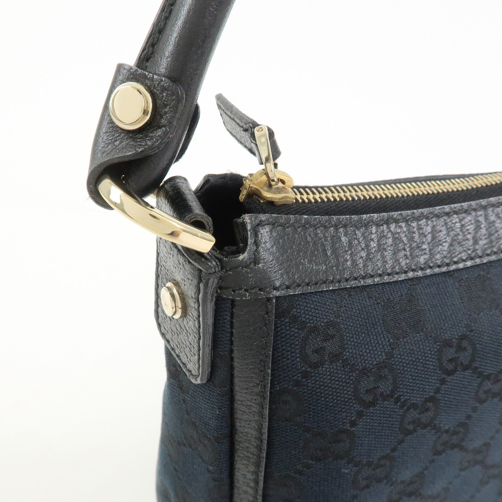 GUCCI GG Monogram Canvas Shoulder Bag Hand Bag Black 146244