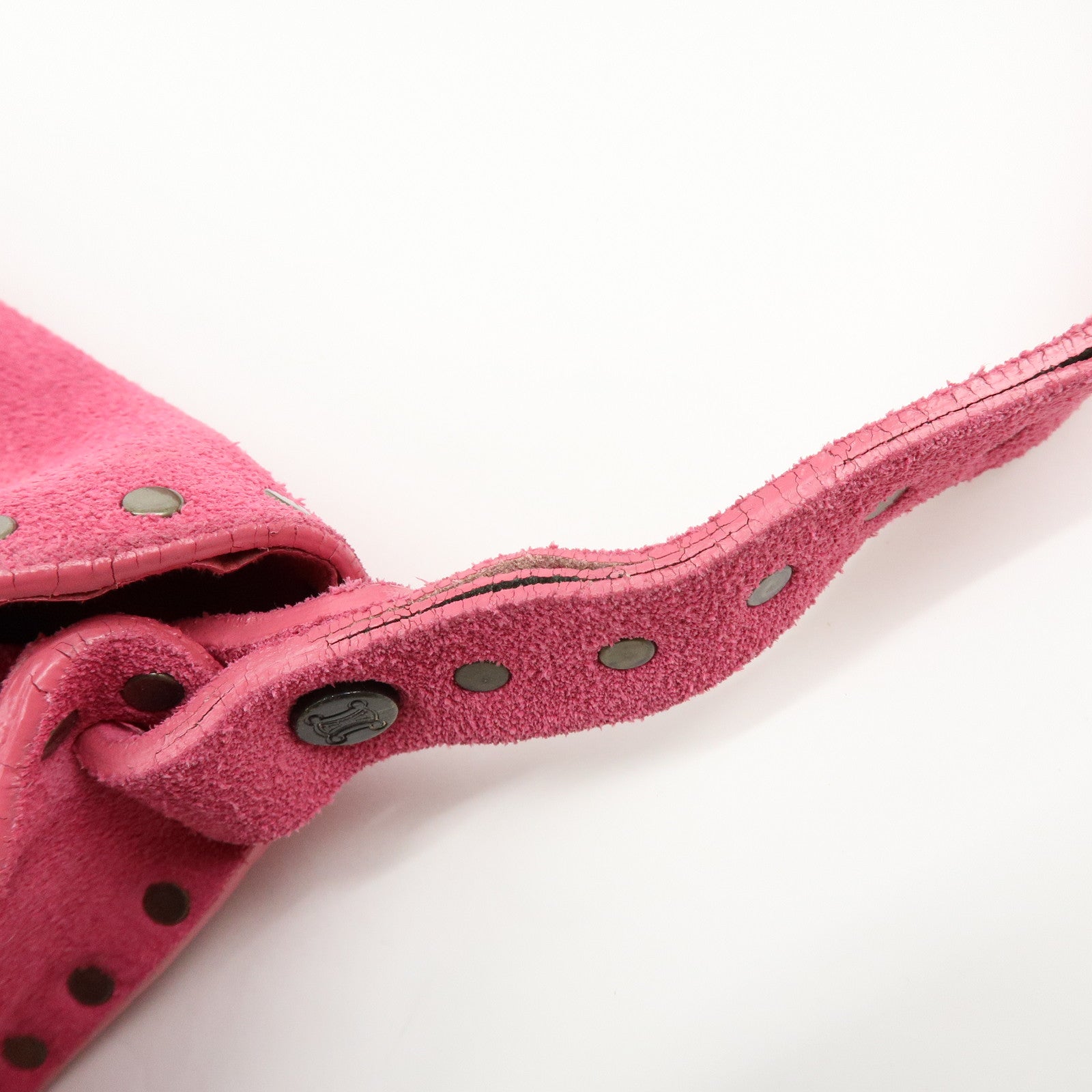 CELINE Suede Paul Bot Bag Shoulder Bag Hand Bag Pink