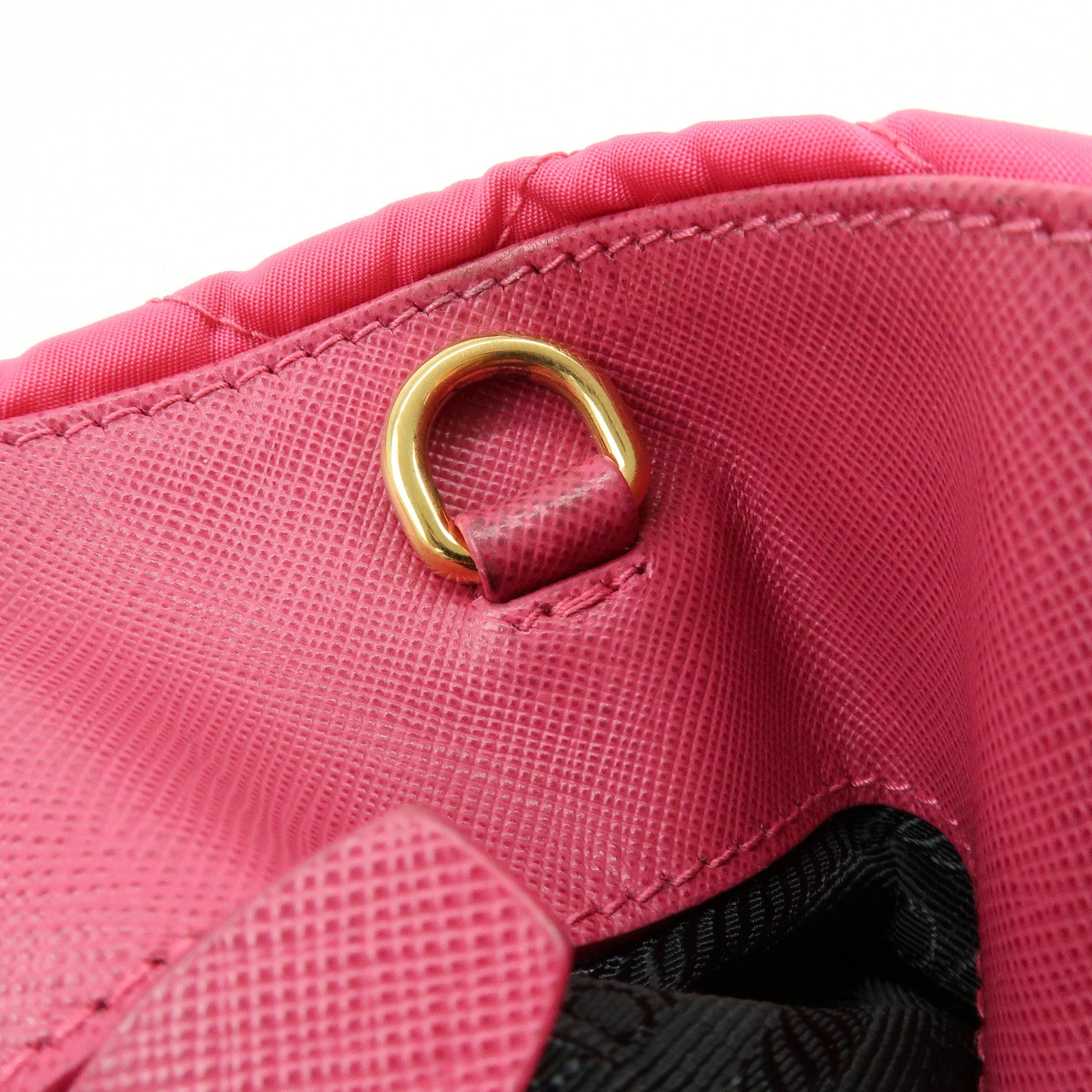 PRADA Triangle Logo Nylon 2Way Hand Bag Shoulder Bag Pink BN2740