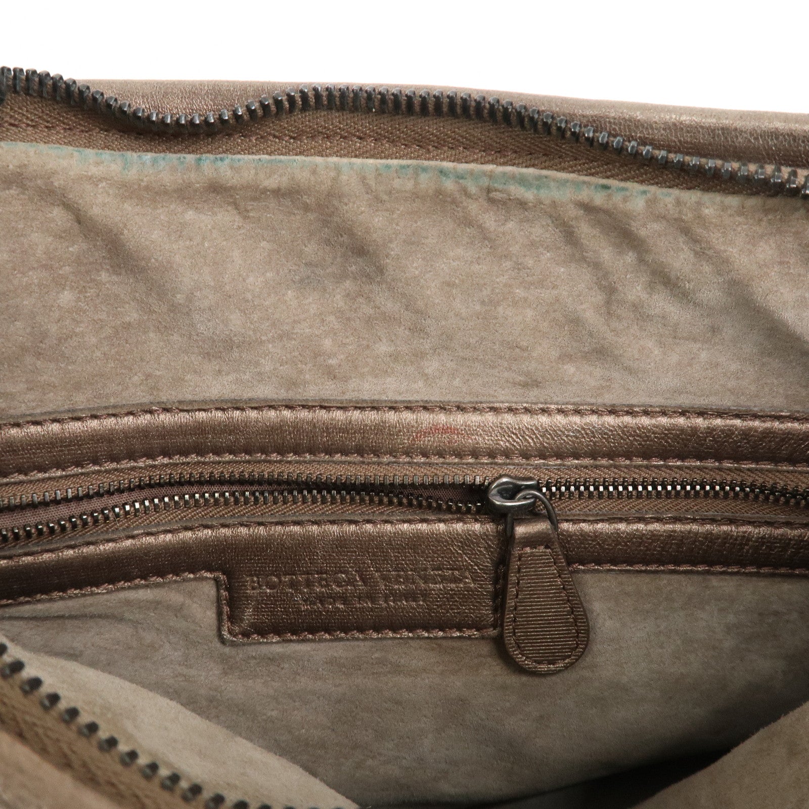 BOTTEGA VENETA Intrecciato Leather Shoulder Bag Metaric Brown