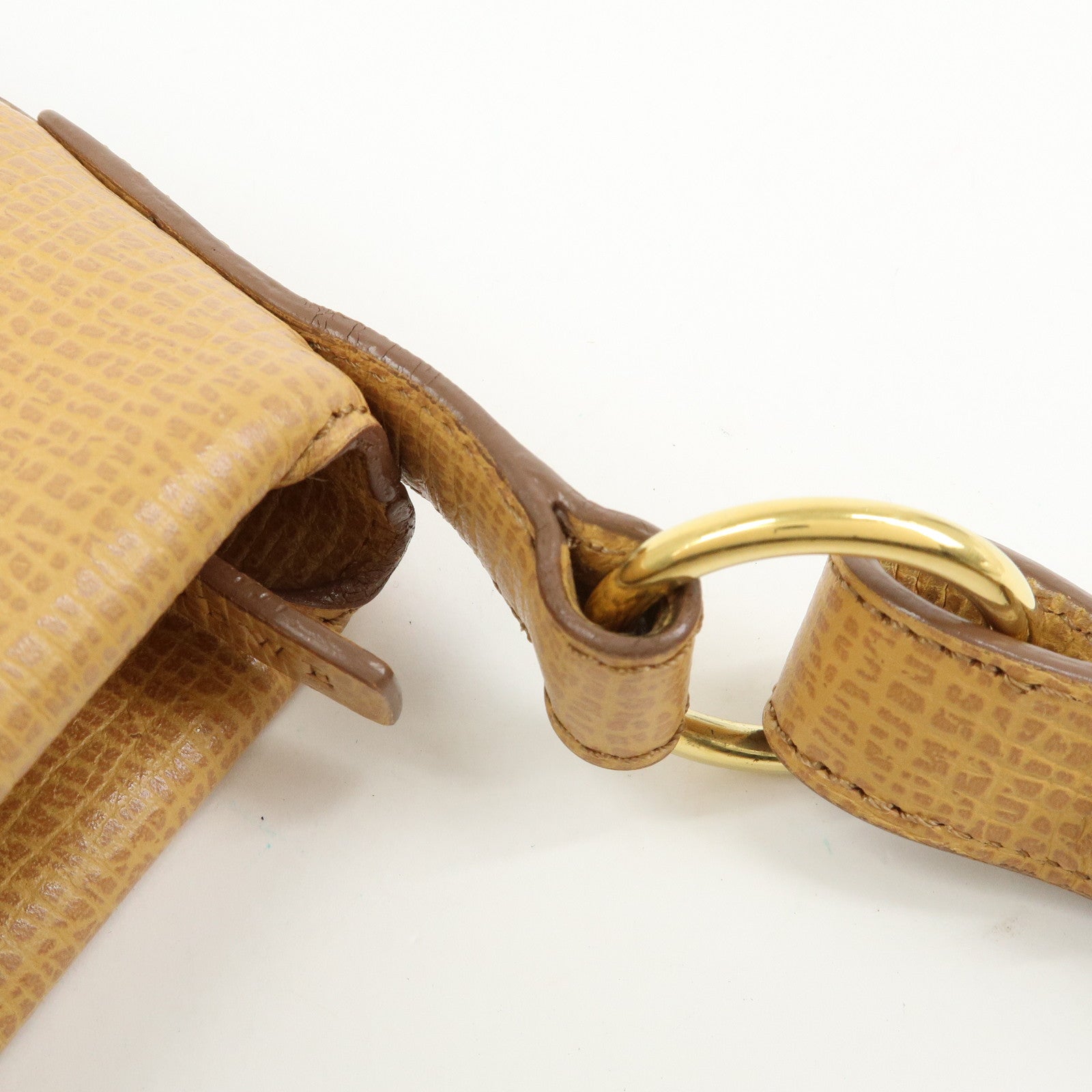 LOEWE Leather Hand Bag Shoulder Bag Beige