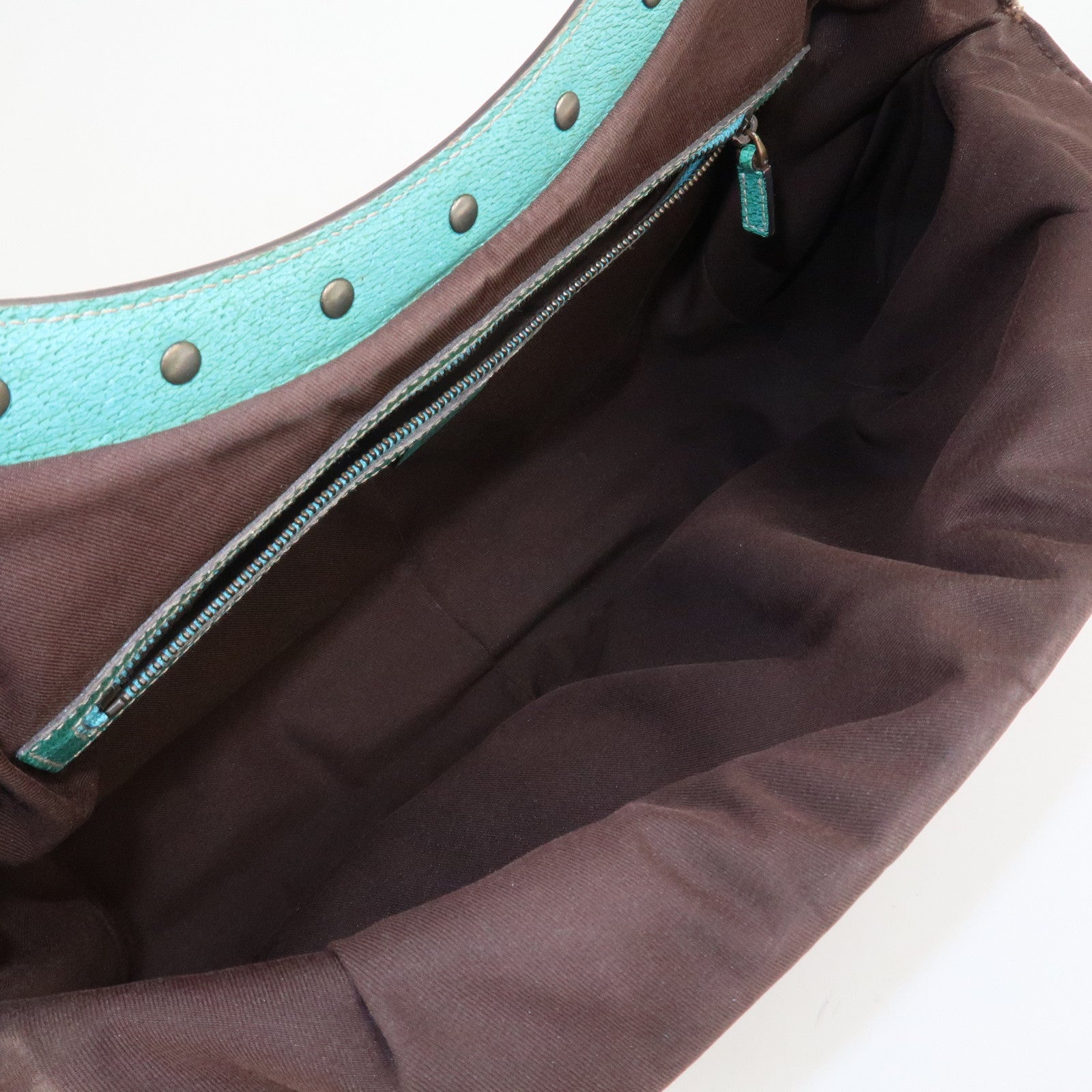 GUCCI Bamboo GG Canvas Leather Shoulder Bag Hand Bag Beige 124293