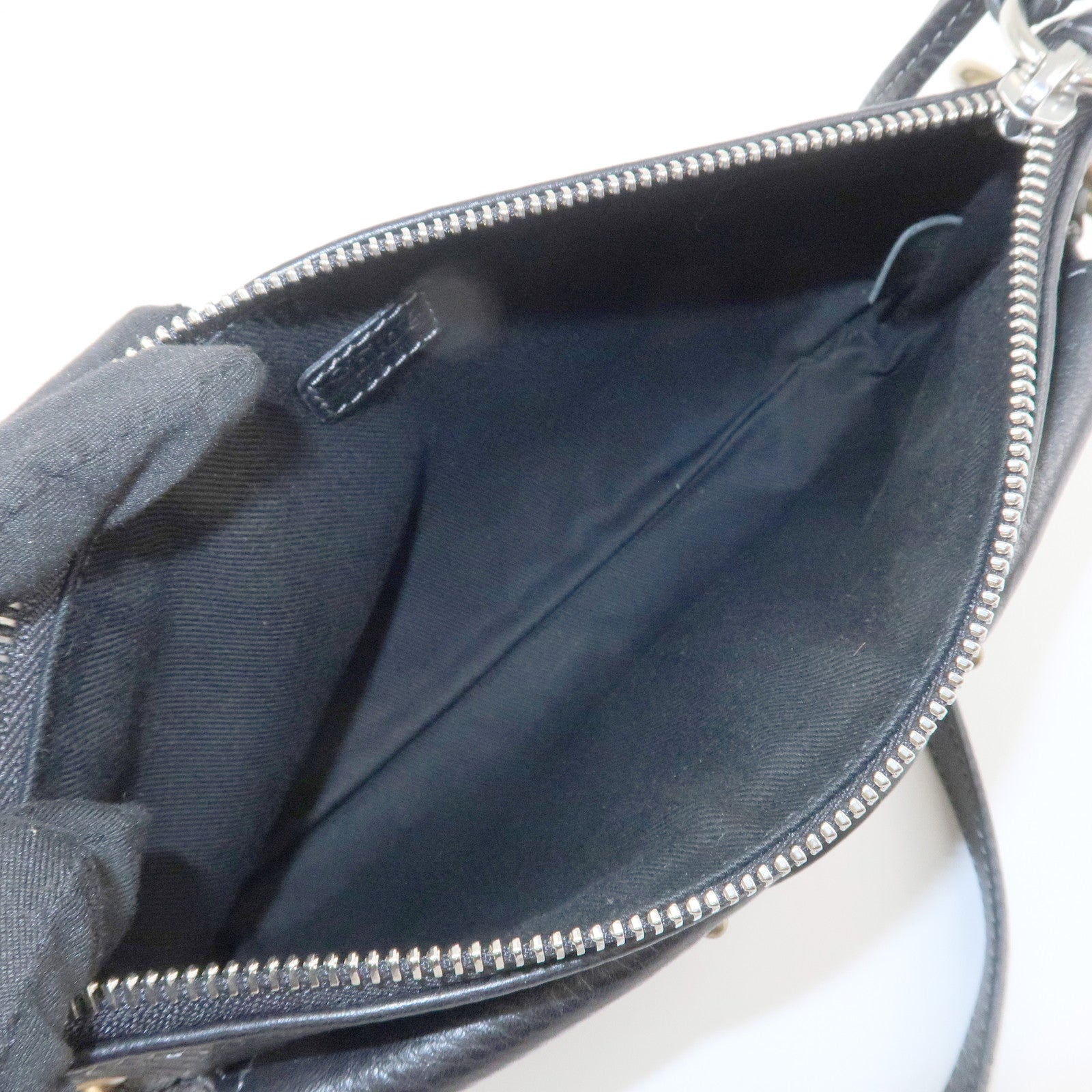 Chloe Paddington Leather Shoulder Bag Hand Bag Black Gold HDW Used