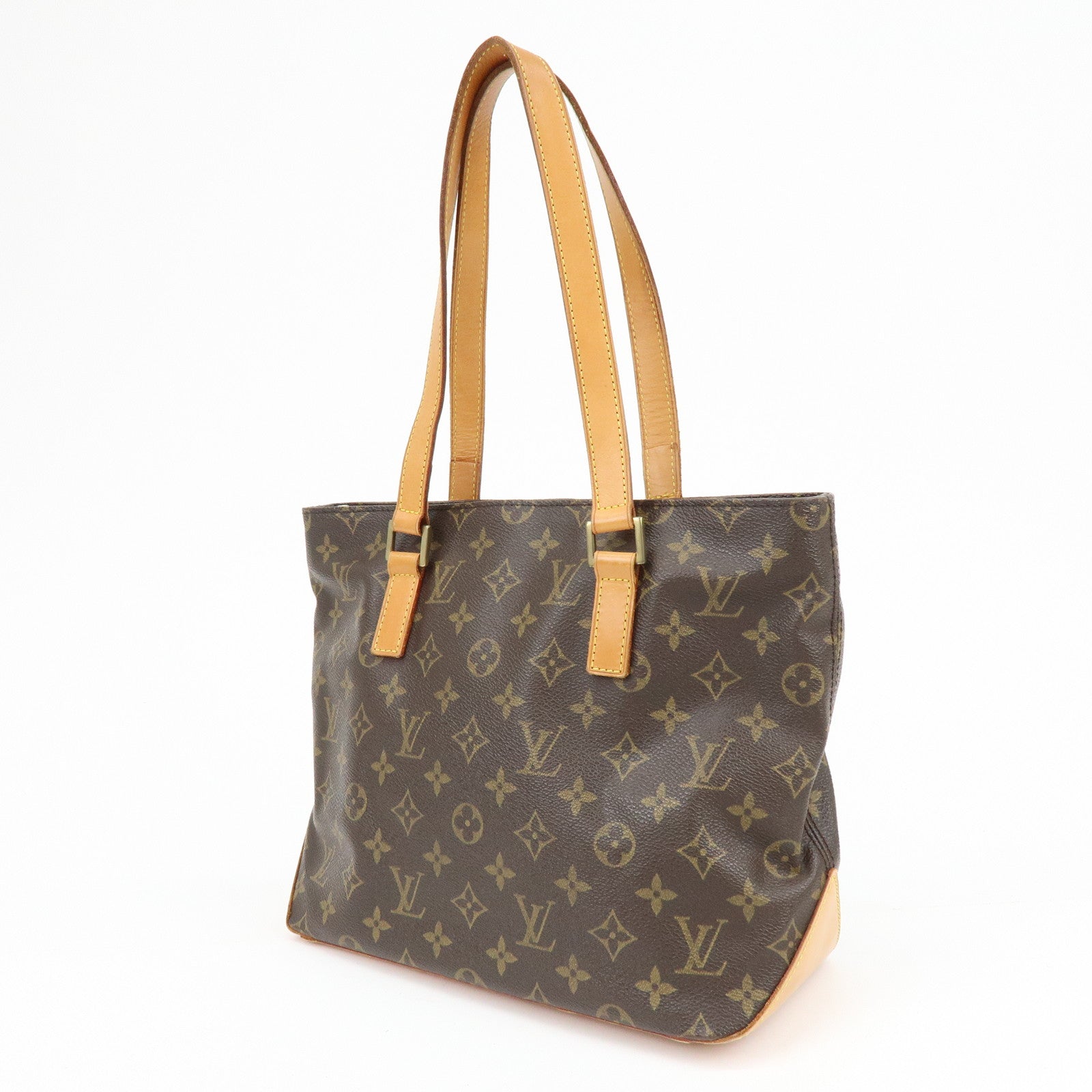 Louis Vuitton Monogram Cabas Piano Tote Bag Hand Bag Brown M51148