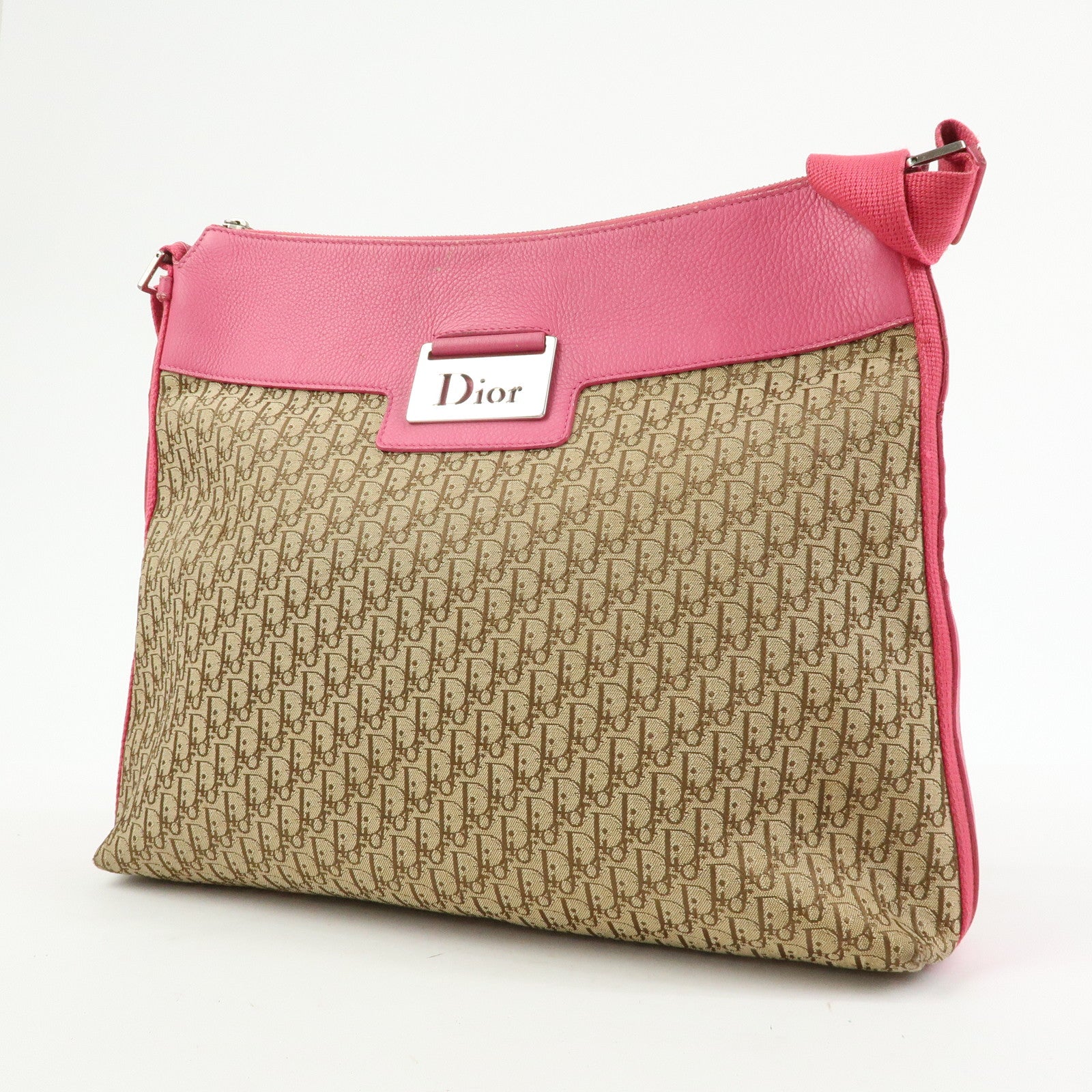 Christian Dior Trotter Street Chic Jacquard Canvas Shoulder Bag