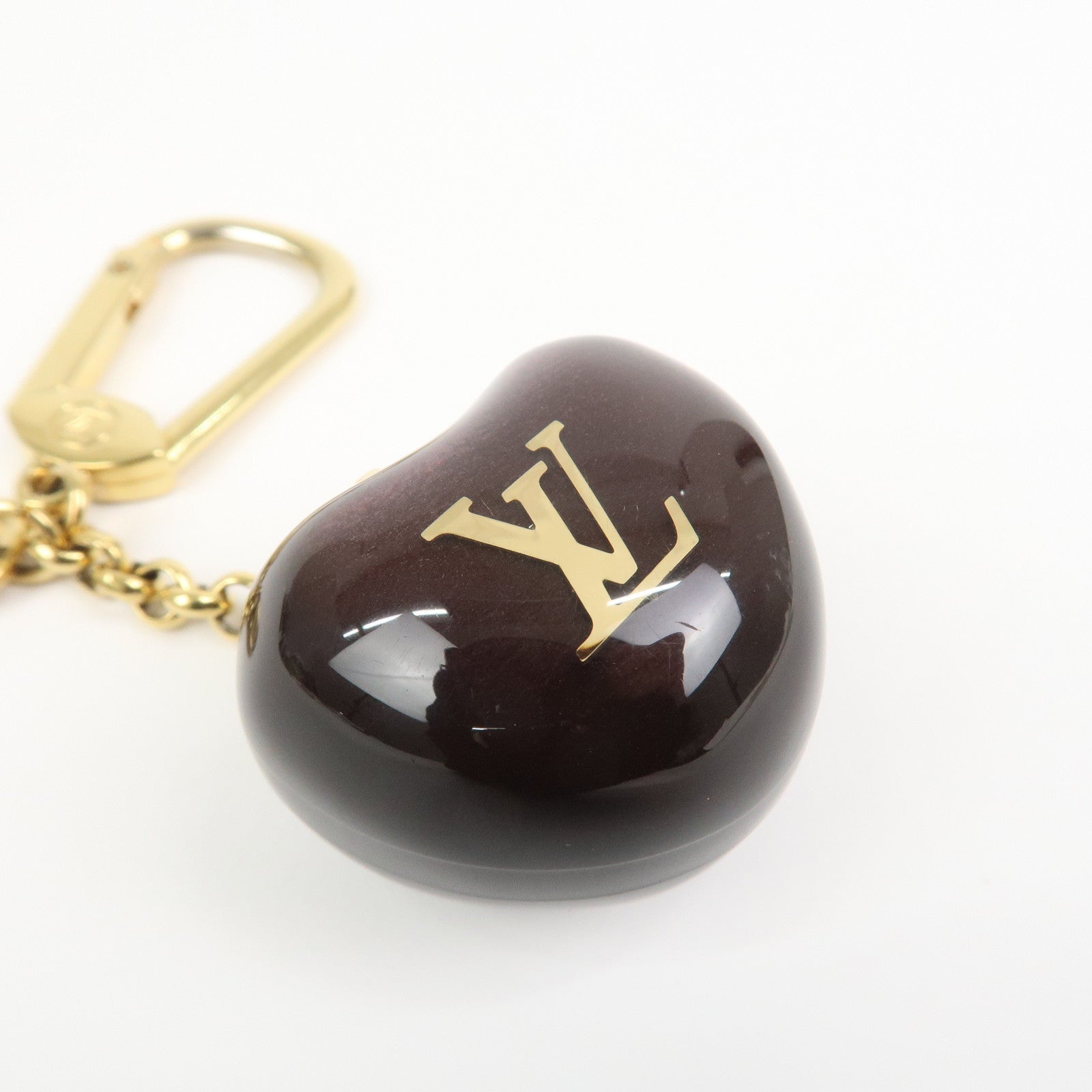 Louis Vuitton Porte Cles Pomme Plastic Metal Key Holder M66494