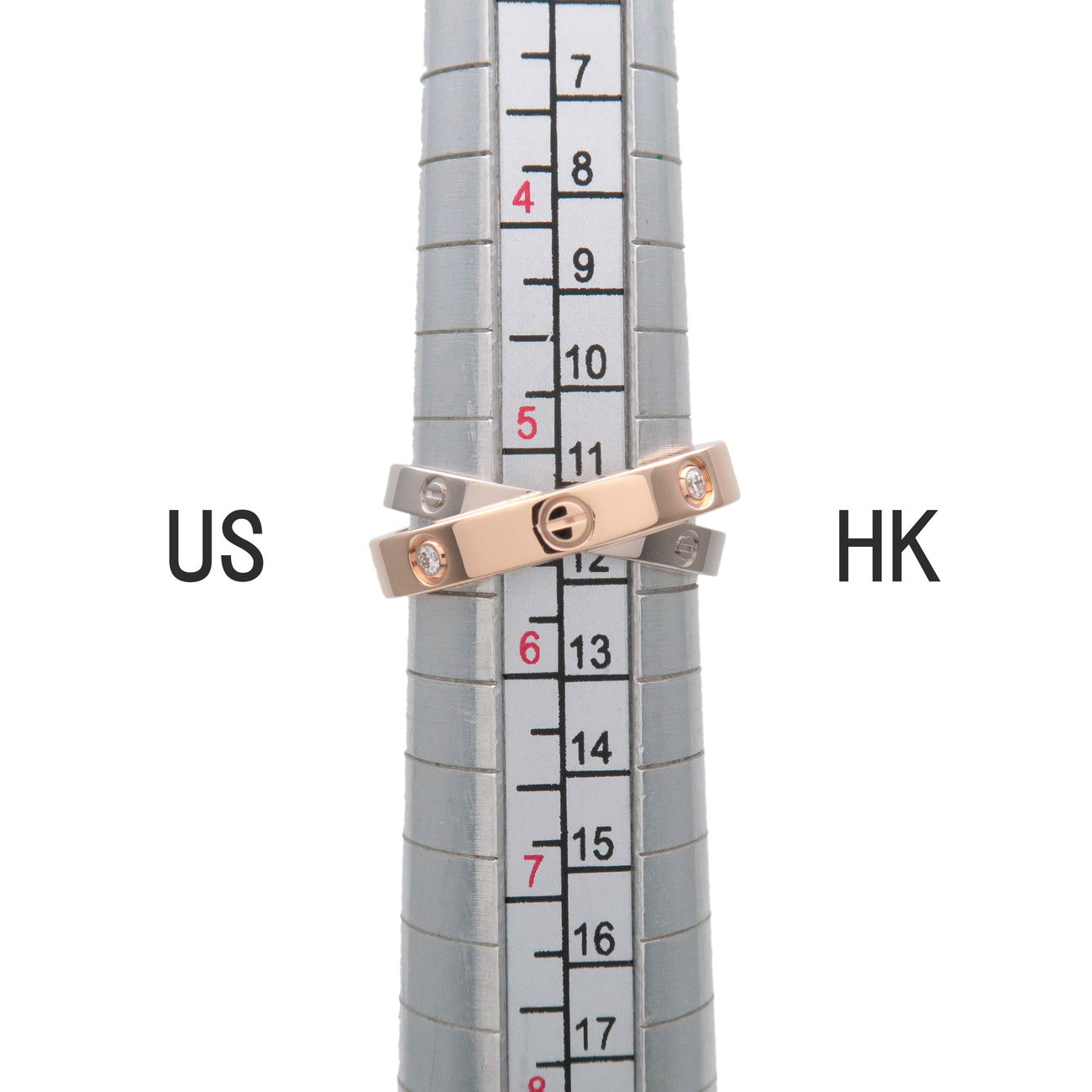 Cartier Be Love 6P Diamond Ring K18 750PG/WG #50 US5.5 EU50 HK12