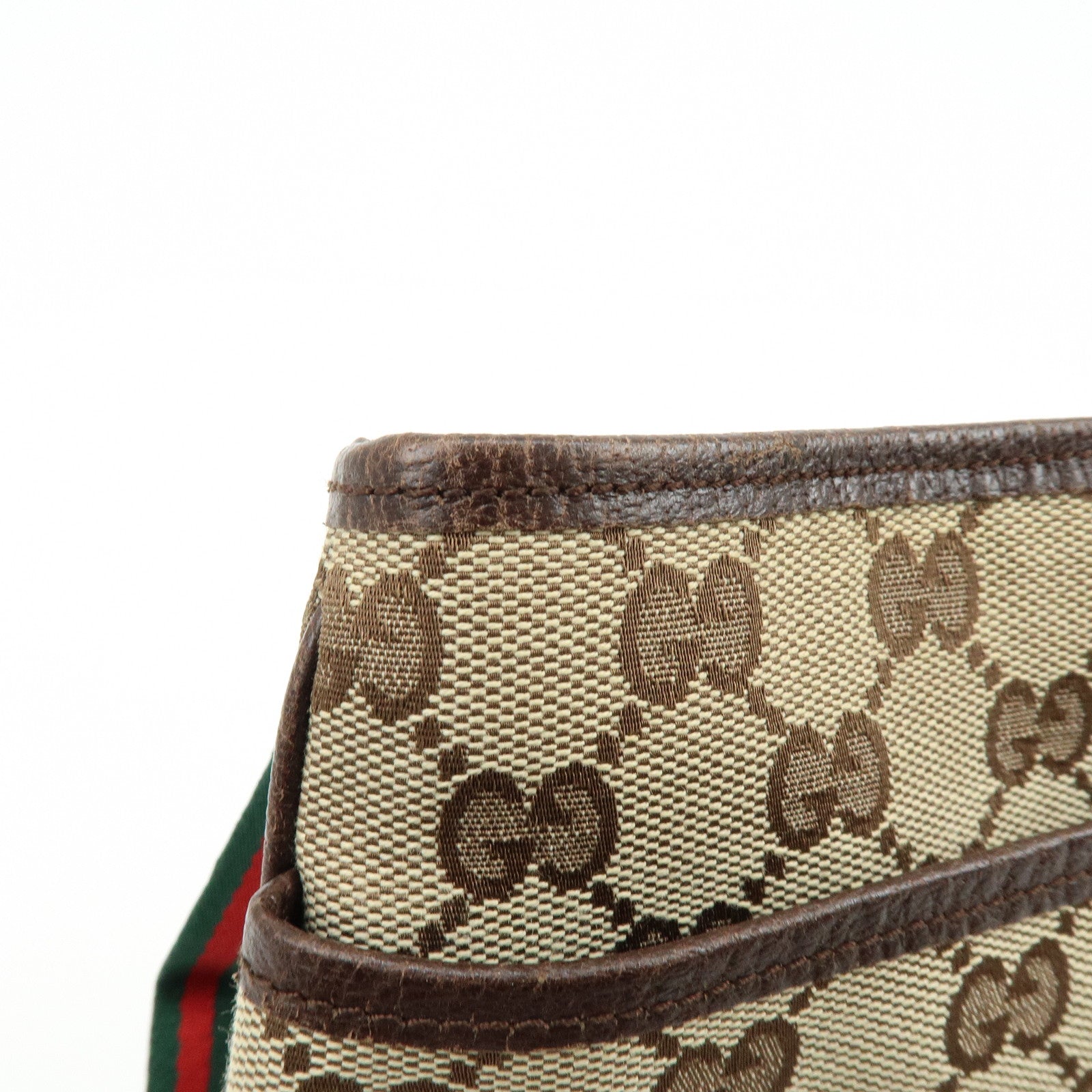 GUCCI Sherry GG Canvas Shoulder Crossbody Bag Beige Brown 141863