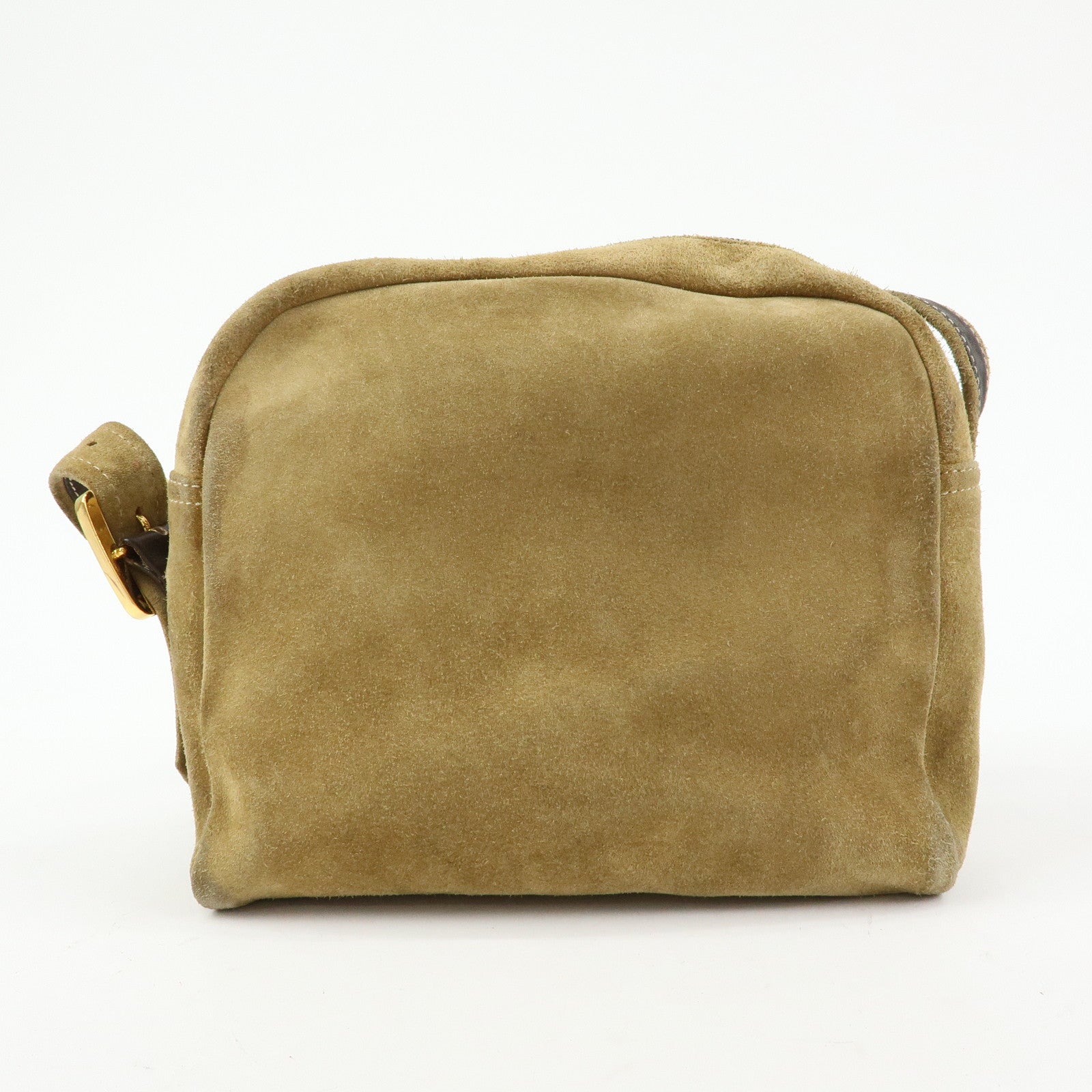 LOEWE Anagram Suede Leather Shoulder Bag Crossbody Bag Beige