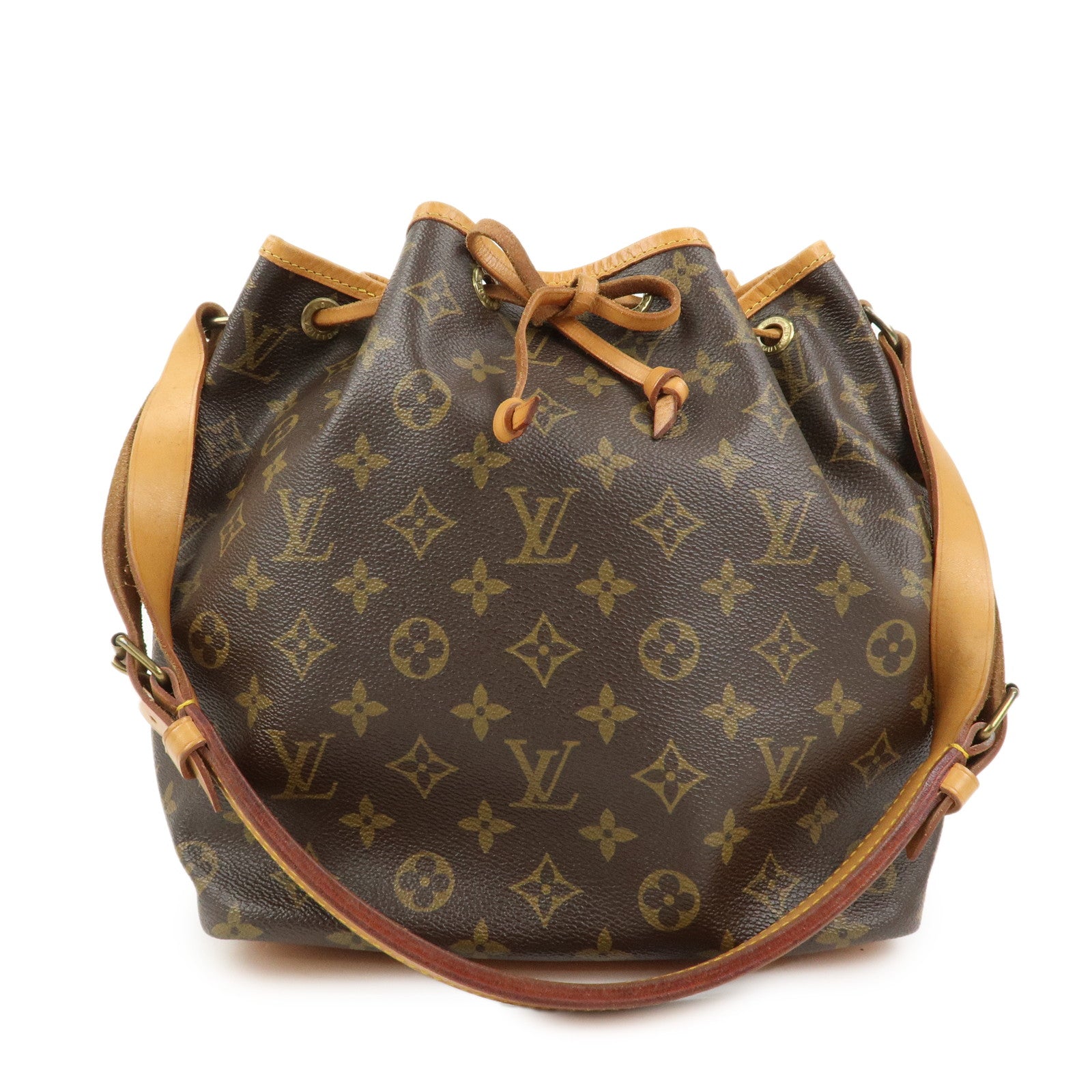 Louis Vuitton Monogram Petit Noe Shoulder Bag Brown M42226