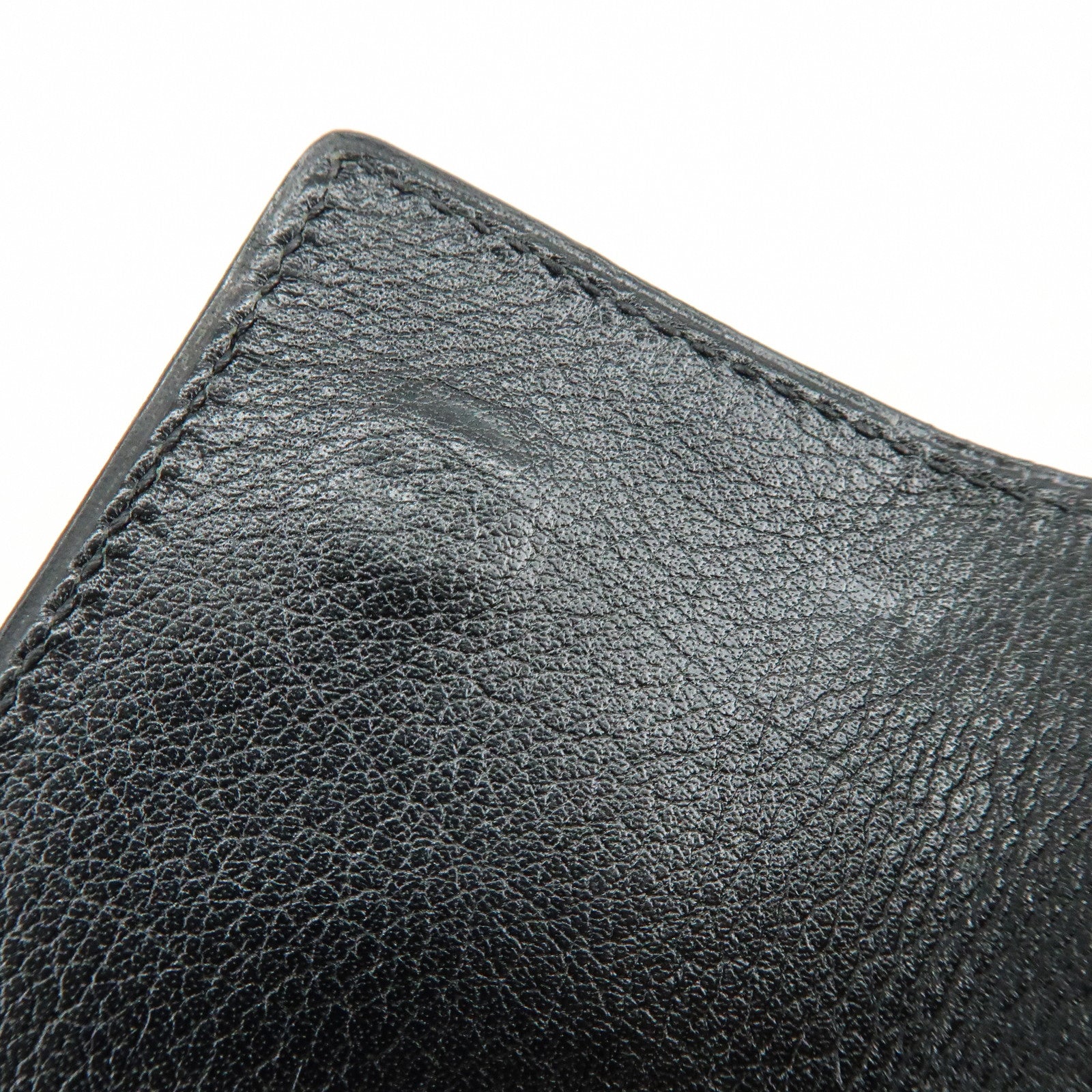 HERMES Serie Etui Cle 4 Box Calf Leather F Stamped Key Case Black