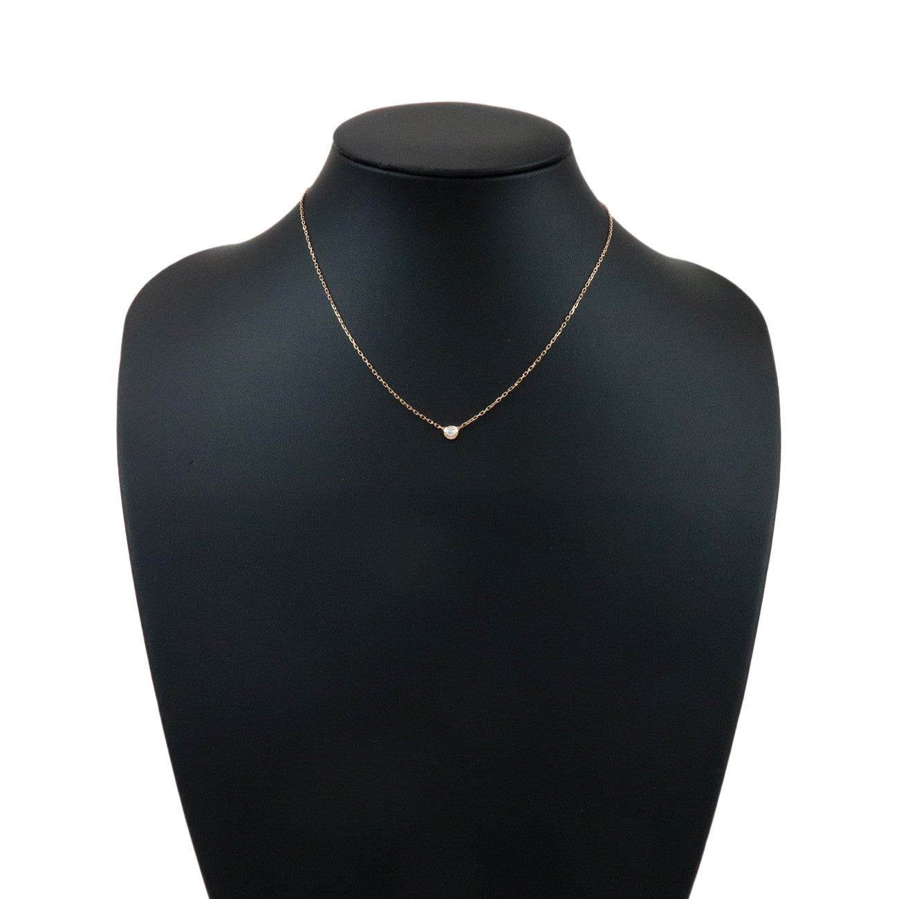Cartier D'amour 1P Diamond Necklace SM K18 750PG Rose Gold