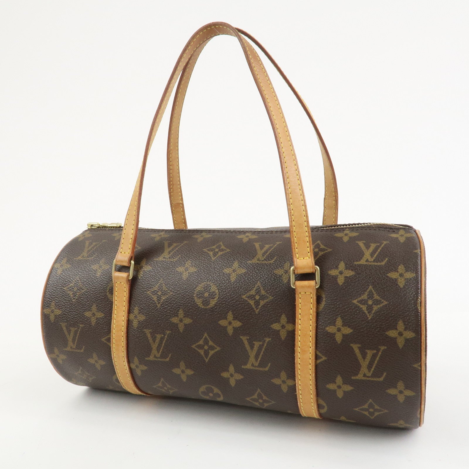 Louis Vuitton Monogram Papillon 30 Hand Bag Brown M51385