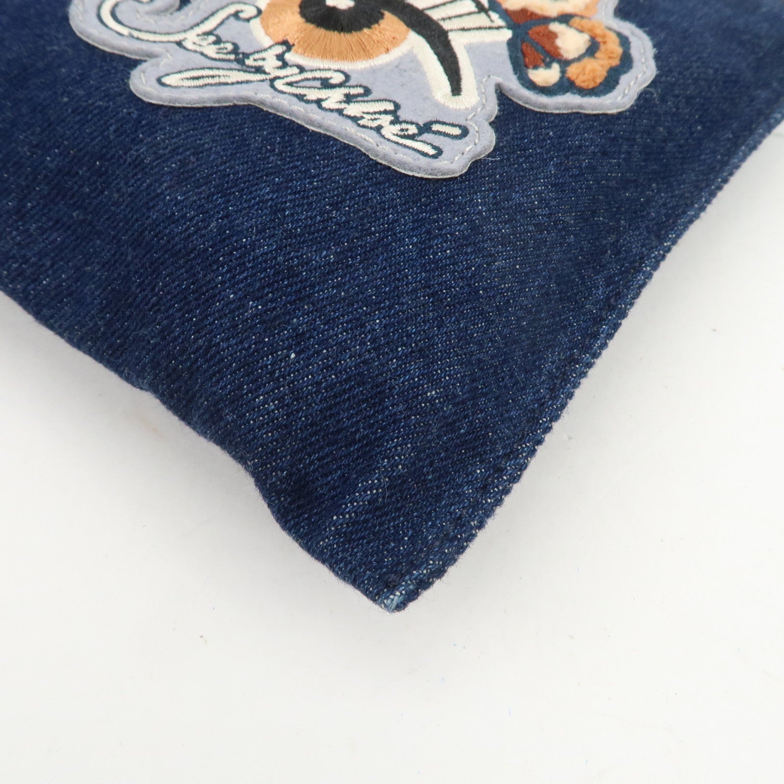 Chloe See By Chloe Patch Denim Clutch Bag Pouch Bag Blue