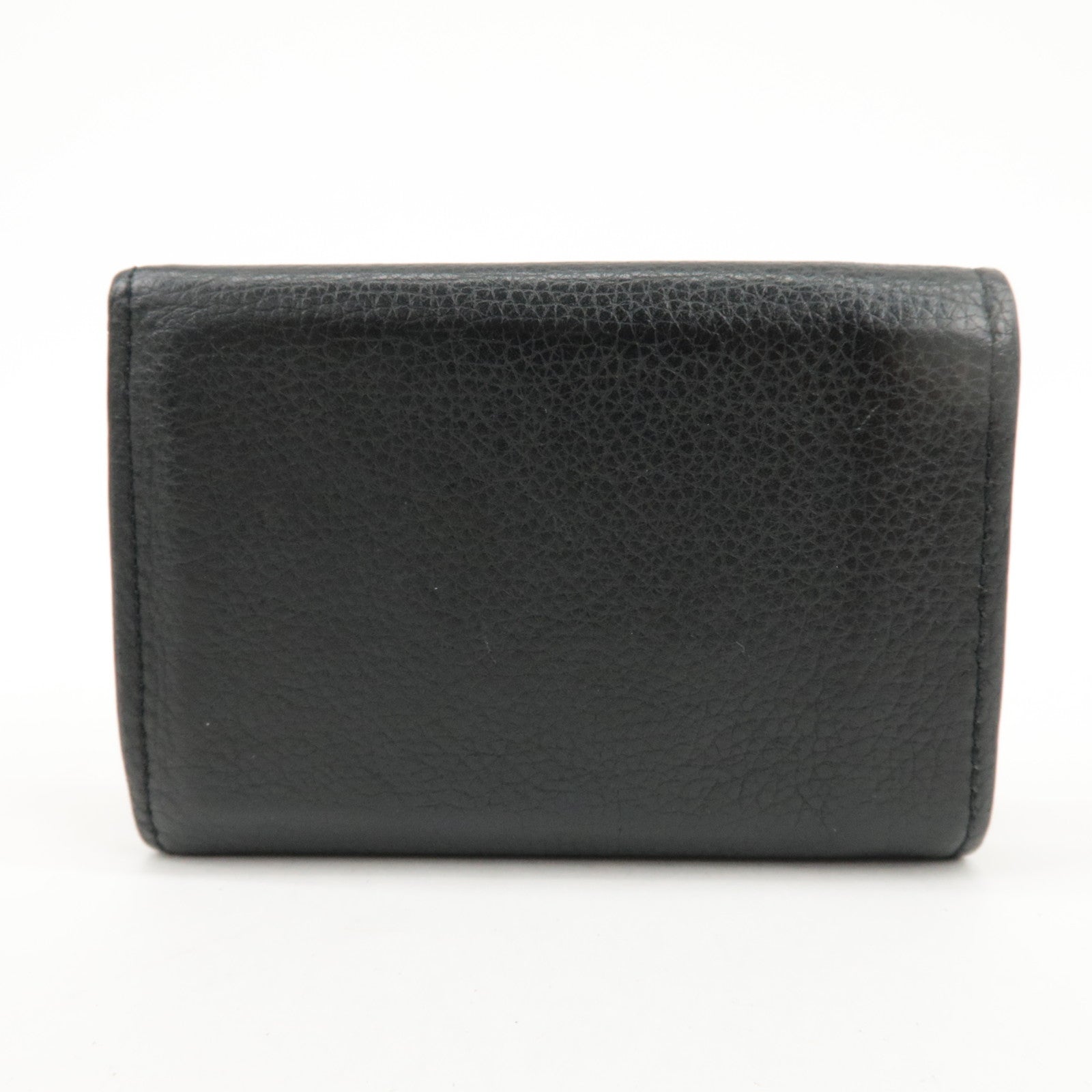 Louis Vuitton Leather Portefeuille Lock Mini Compact Wallet M63921 Used