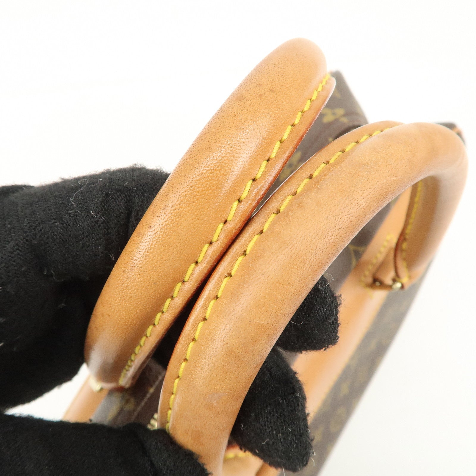 Louis Vuitton Monogram Deauville Hand Bag Brown M47270 Used