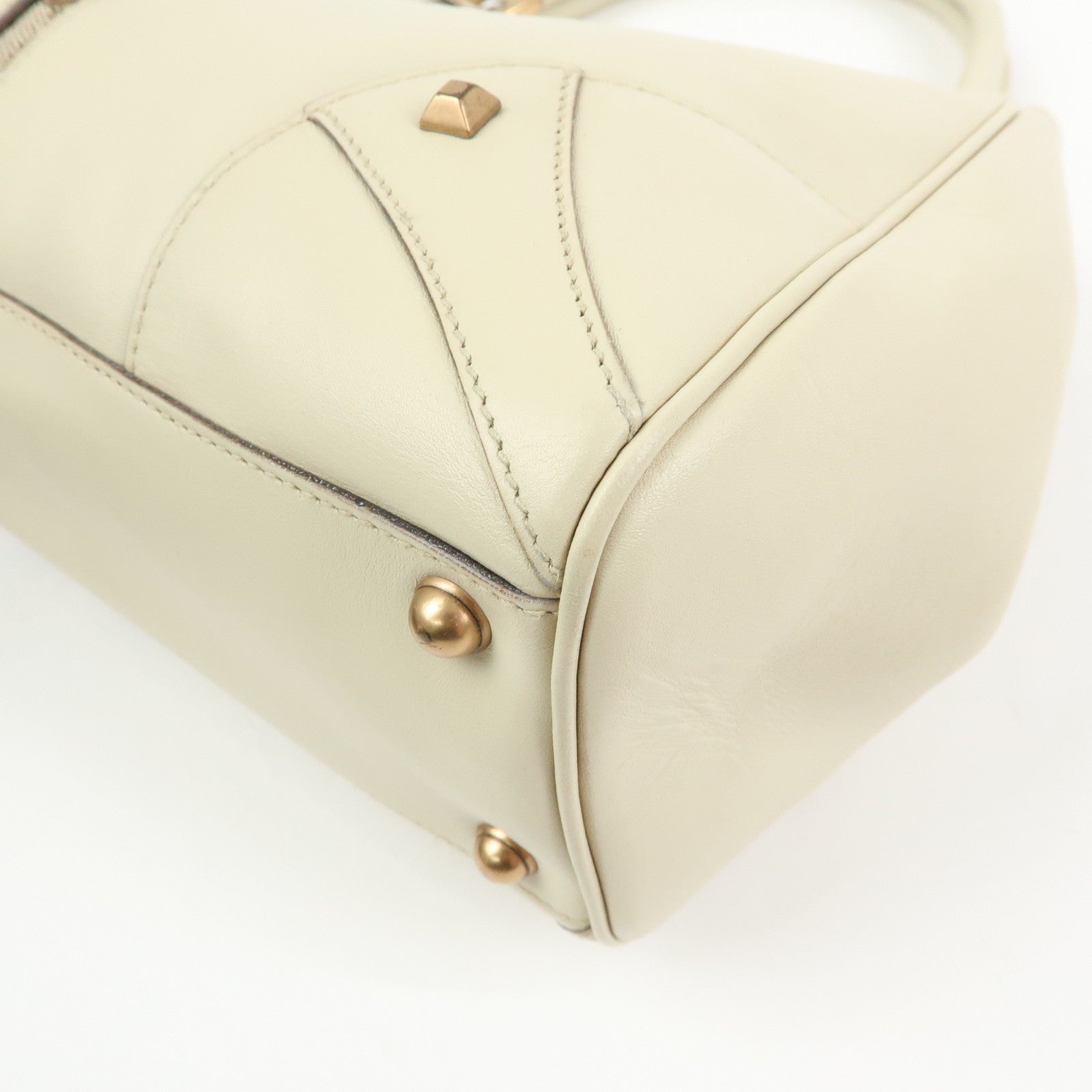 GUCCI New Jackie GG Canvas Leather Shoulder Bag Hand Bag 124407