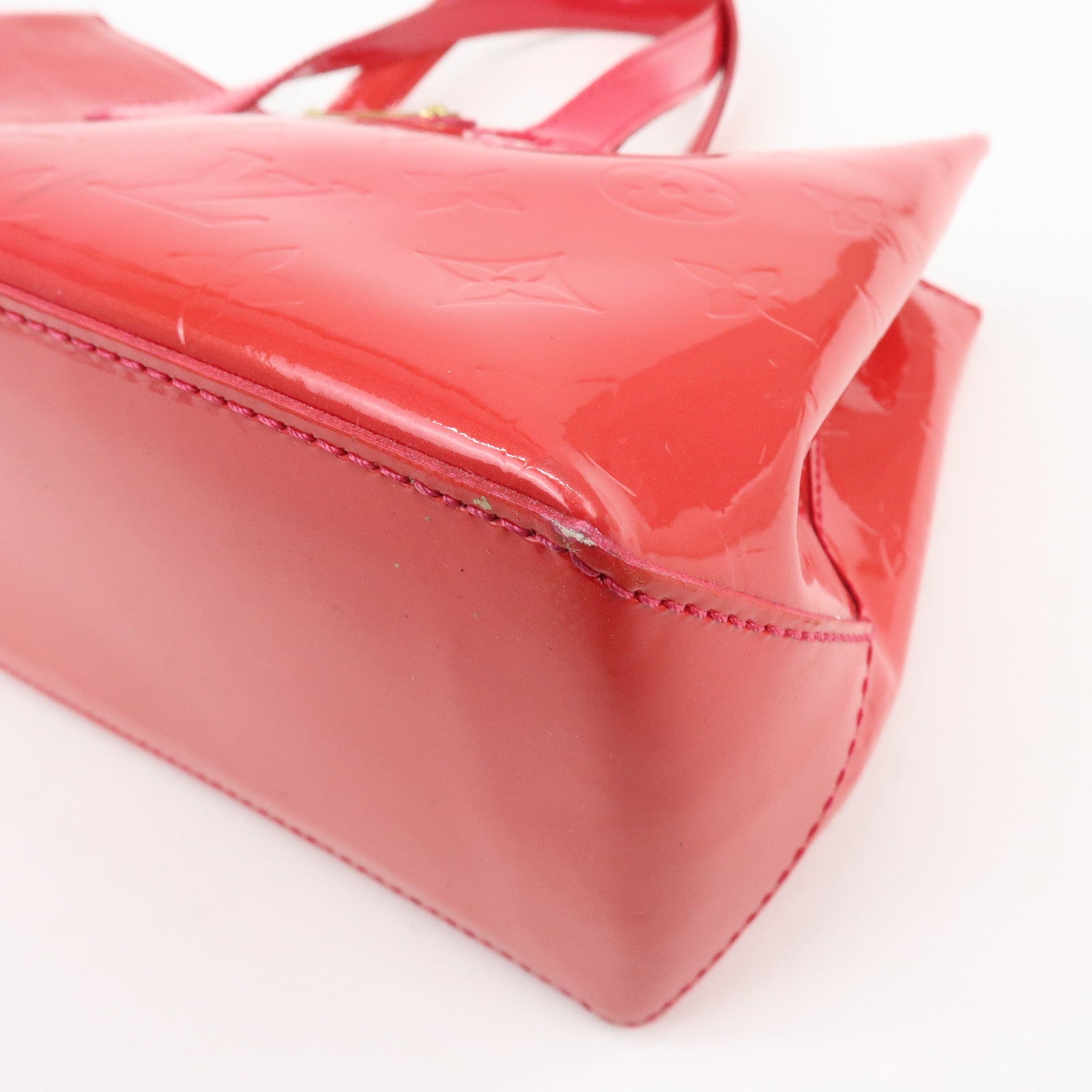Louis Vuitton Monogram Vernis Wilshire PM Hand Bag Rose Pop M93643