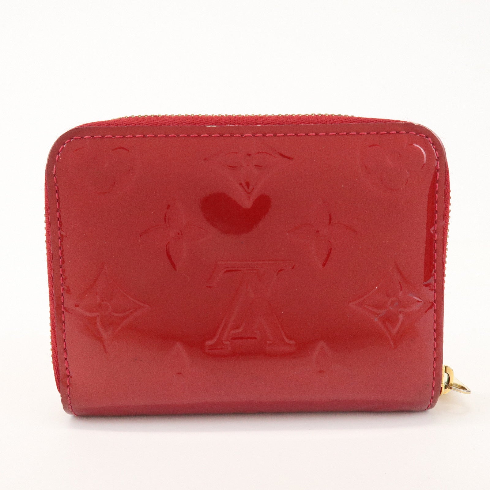 Louis Vuitton Monogram Vernis Leather Zippy Coin Case Pomme d'Amour