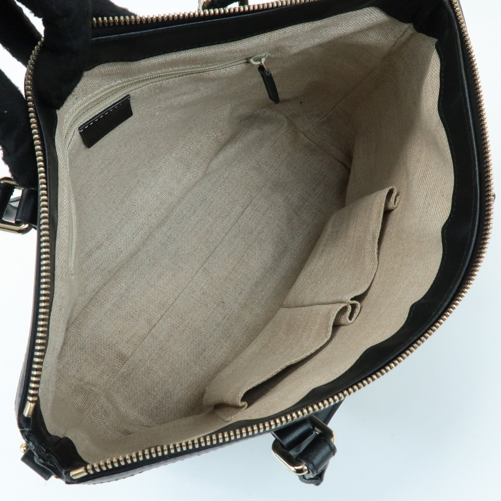 GUCCI Guccissima Leather 2Way Bag Hand Bag Tote Bag Black 449656
