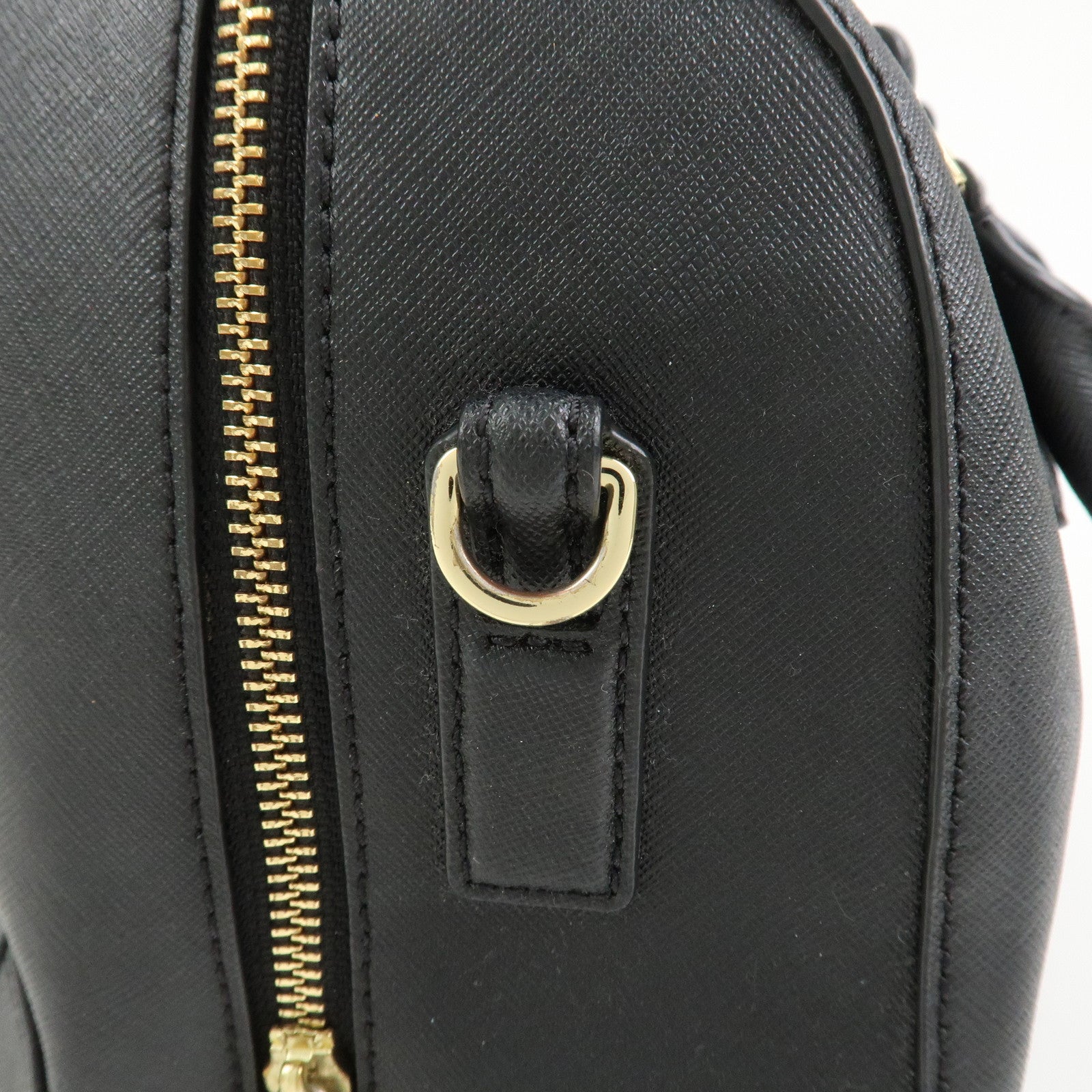 TORY BURCH Logo Leather 2Way Bag Hand Bag Shoulder Bag Black