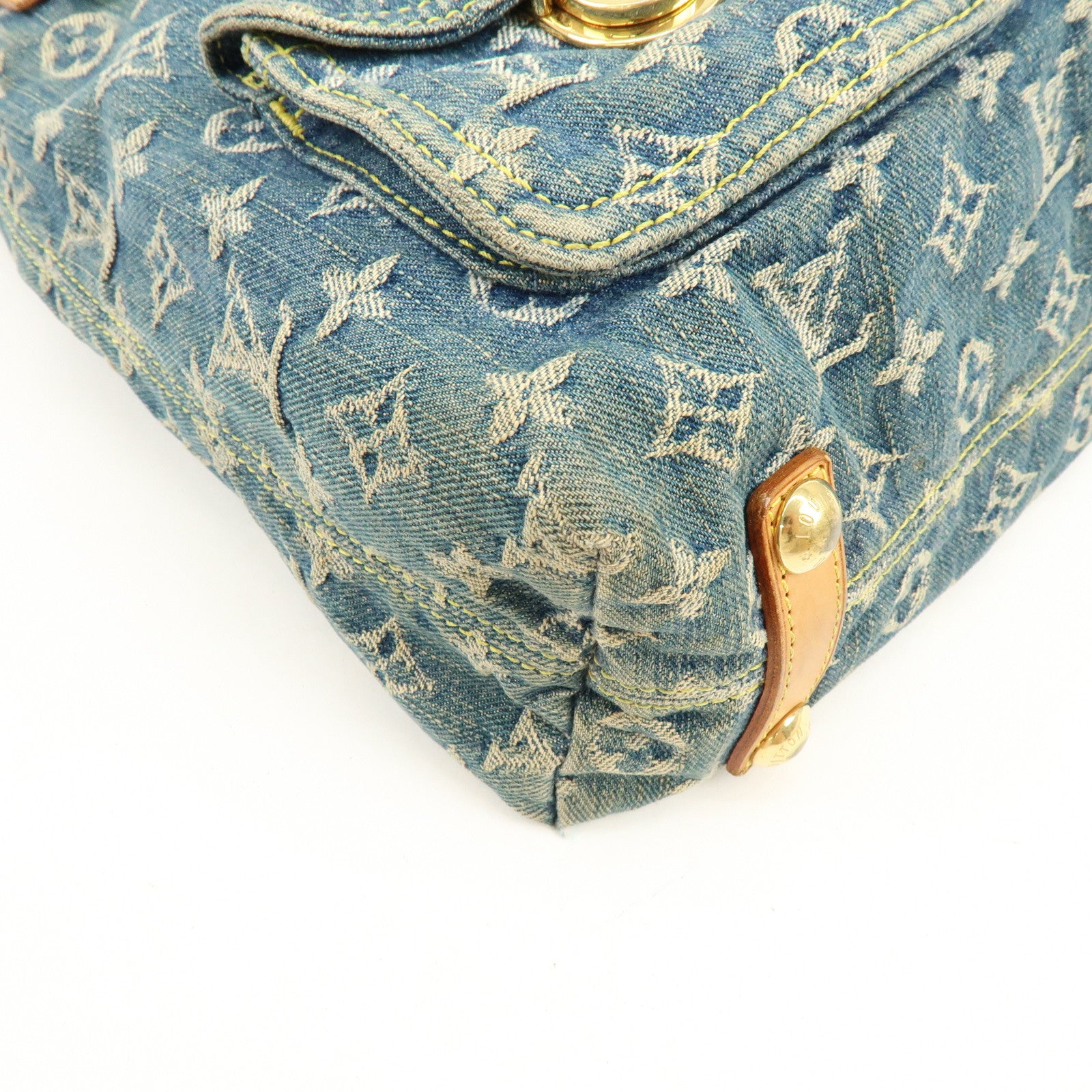 Louis Vuitton Monogram Denim Baggy GM Shoulder Bag Blue M95048