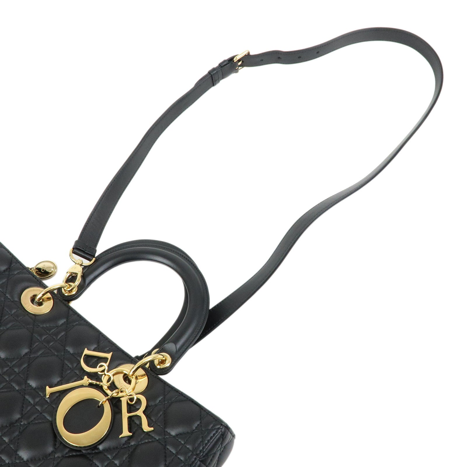 Christian Dior Lady Dior Cannage Leather 2Way Hand Shoulder Bag