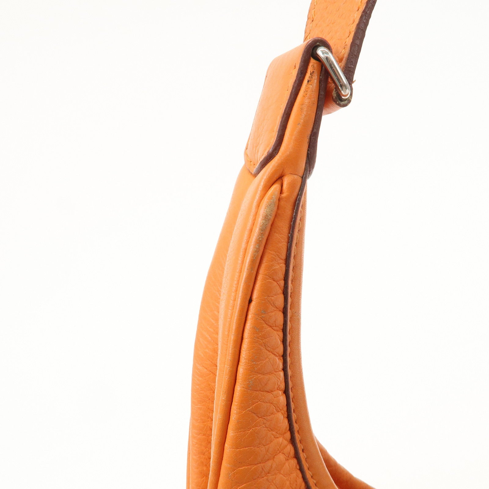 HERMES Gao Taurillon Clemence Shoulder Bag Orange